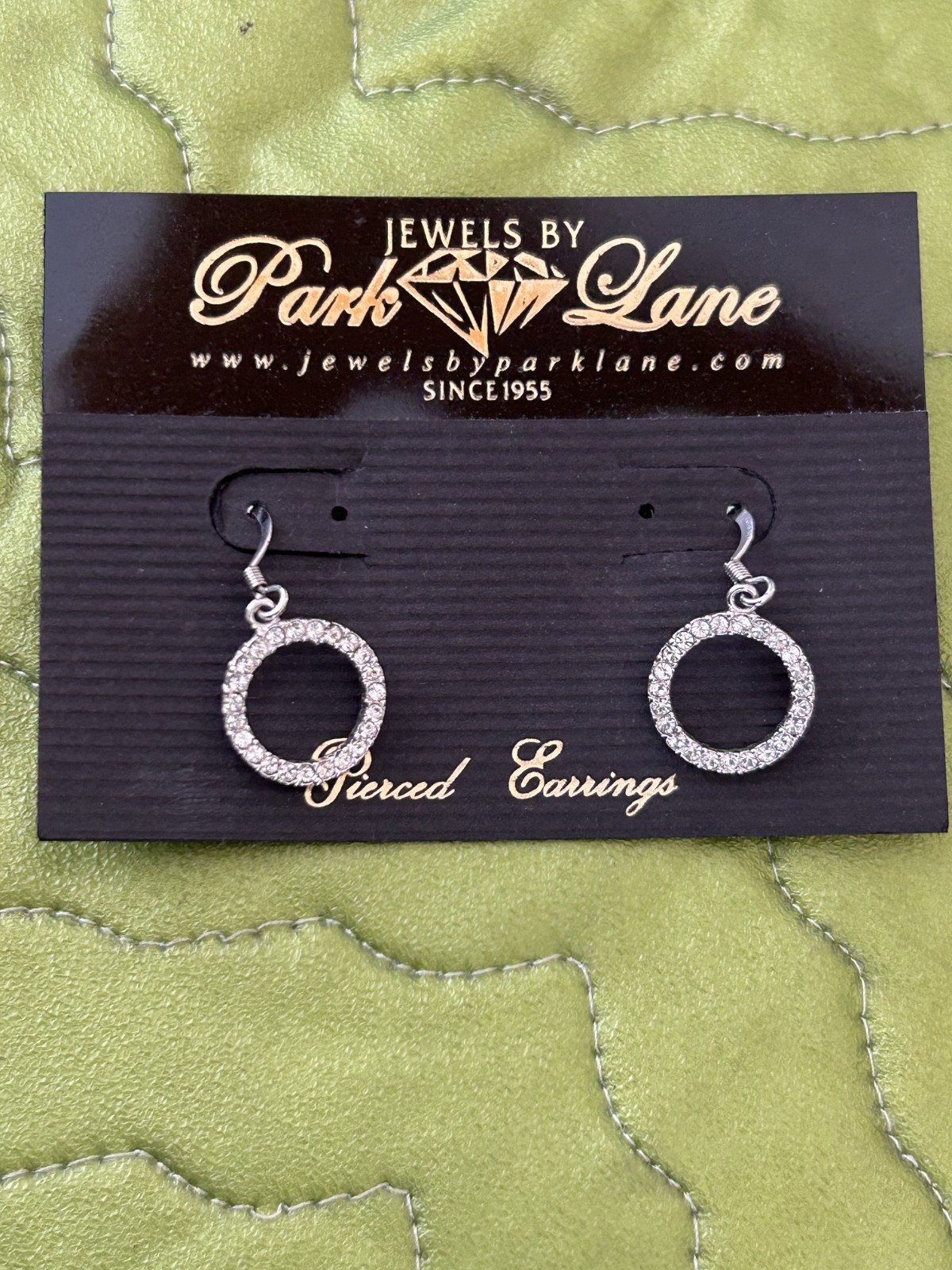 PARK LANE “SHARPER IMAGE” GENUINE CZ’S SILVER TONE EARRINGS NWT