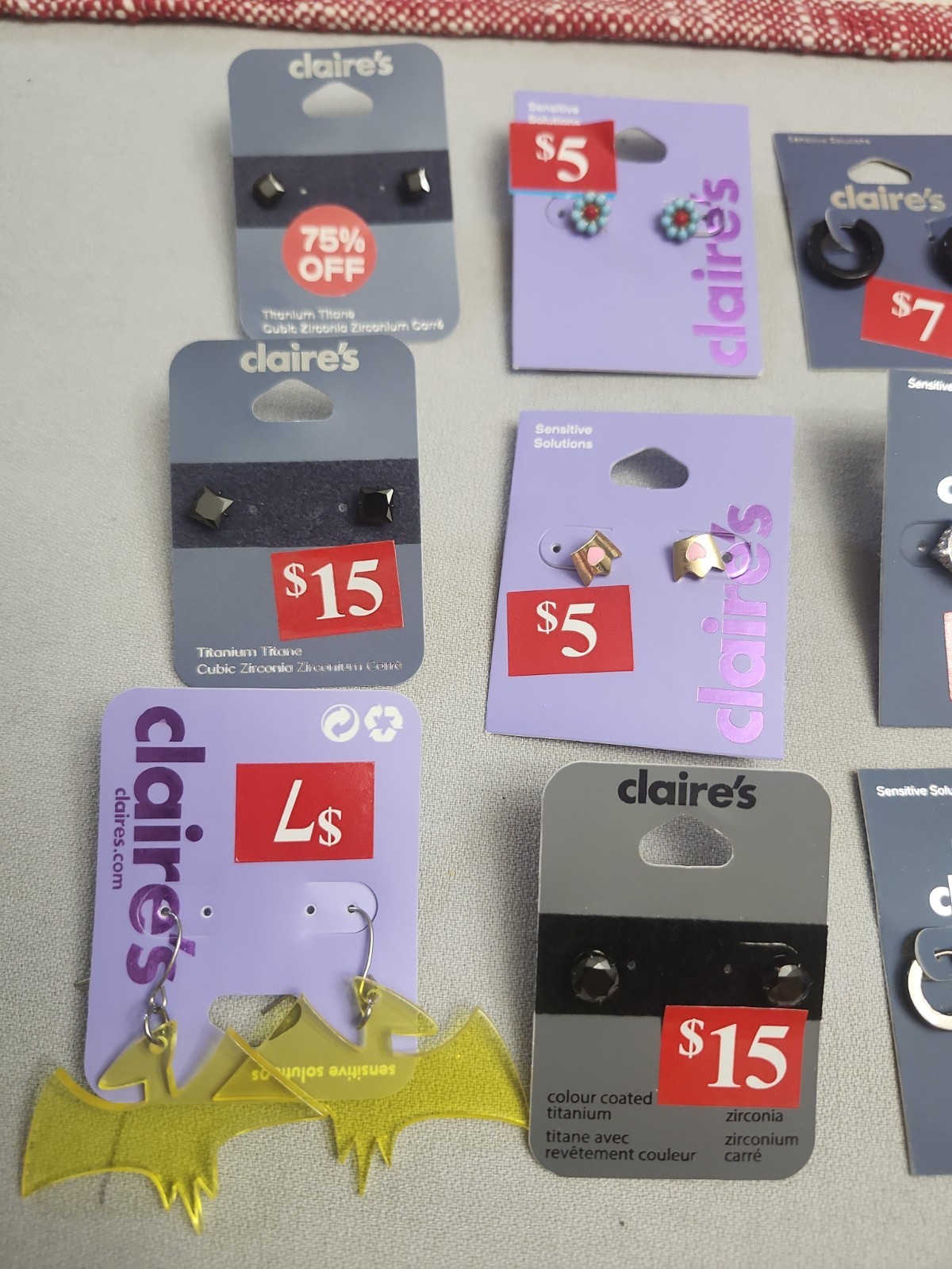 Claire’s Fashion Jewelry Pierced Earrings. Lot Of 21 Pieces…