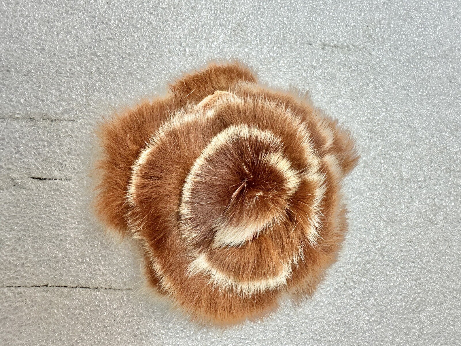 VTG genuine Mink Fur Sable Flower Dress Clip
