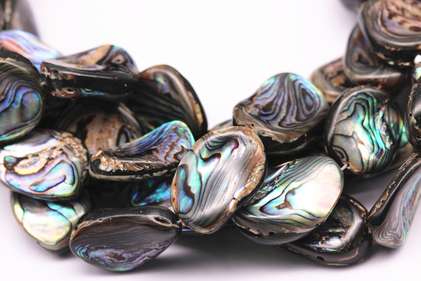 Abalone Irregular Rectangle Shape Beads 15x20mm 18x25mm 20x30mm 15.5″ Strand