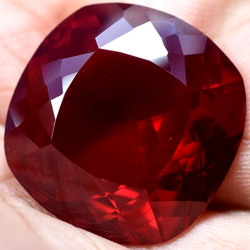 Natural 43.50 Ct Blood Red Ruby Mozambique GGL Certified Loose Gemstone