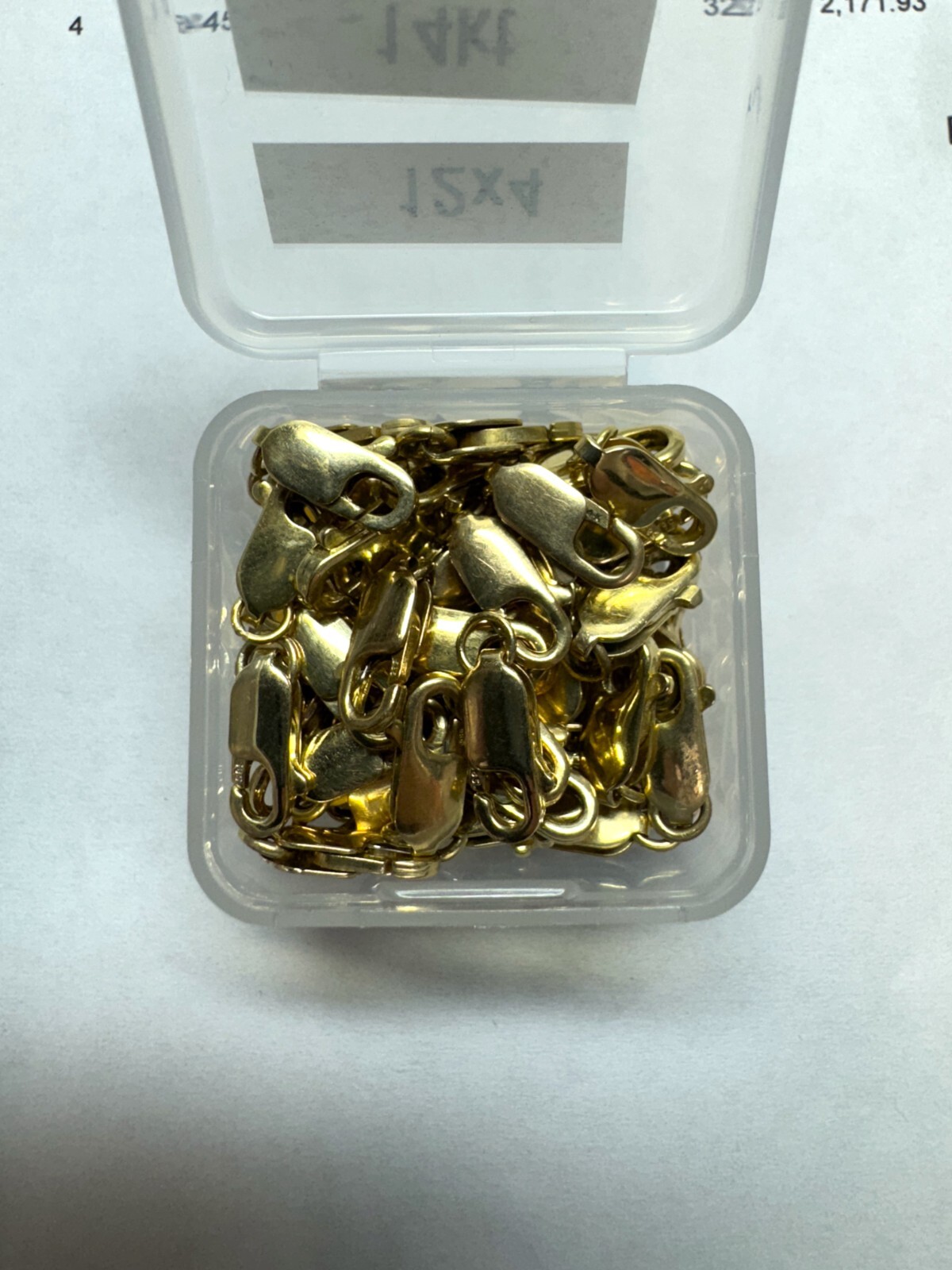14K Yellow Gold 12mm x 4mm Lobster Claw Lock Clasp ~0.70 Grams