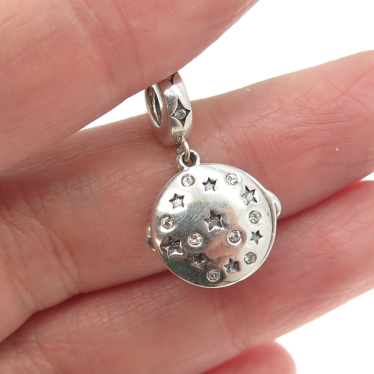 CHAMILIA 925 Sterling Silver C Z “You Are My Universe” Slide Dangling Charm