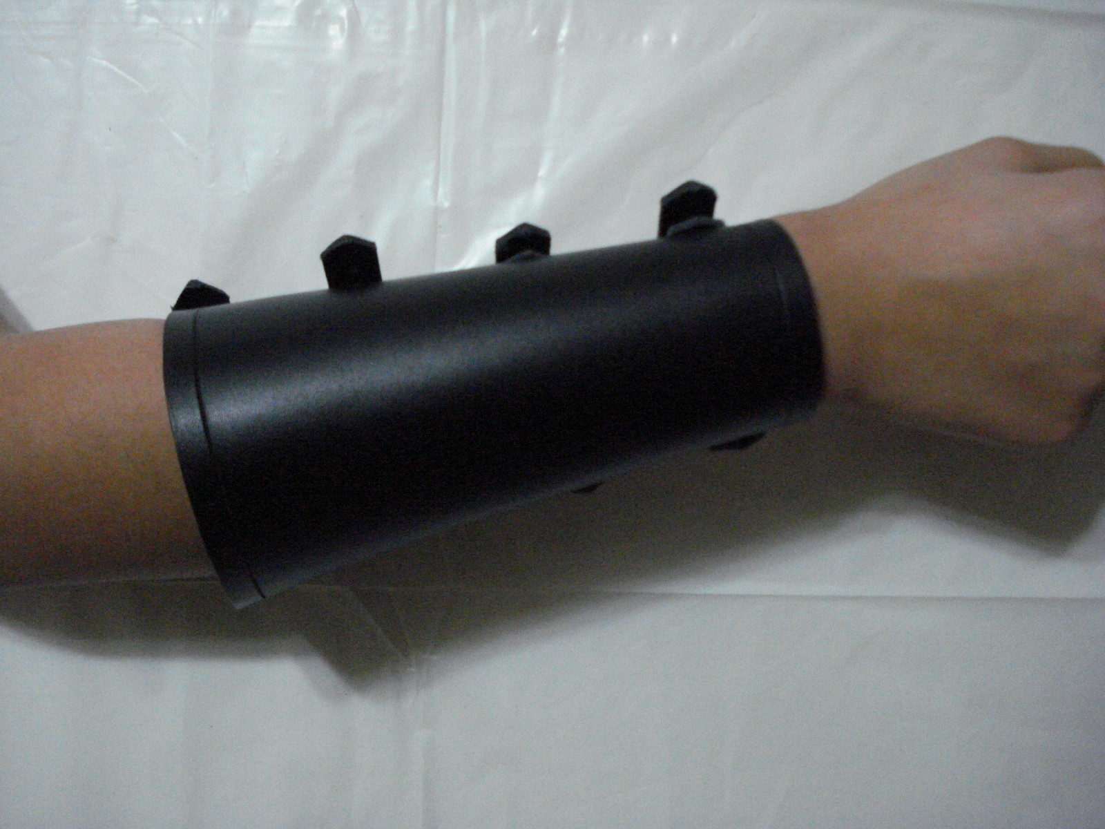 Leather Unisex Plain Gauntlet.THRASH METAL.(MDLUG0262)…..DEMOLITION HAMMER