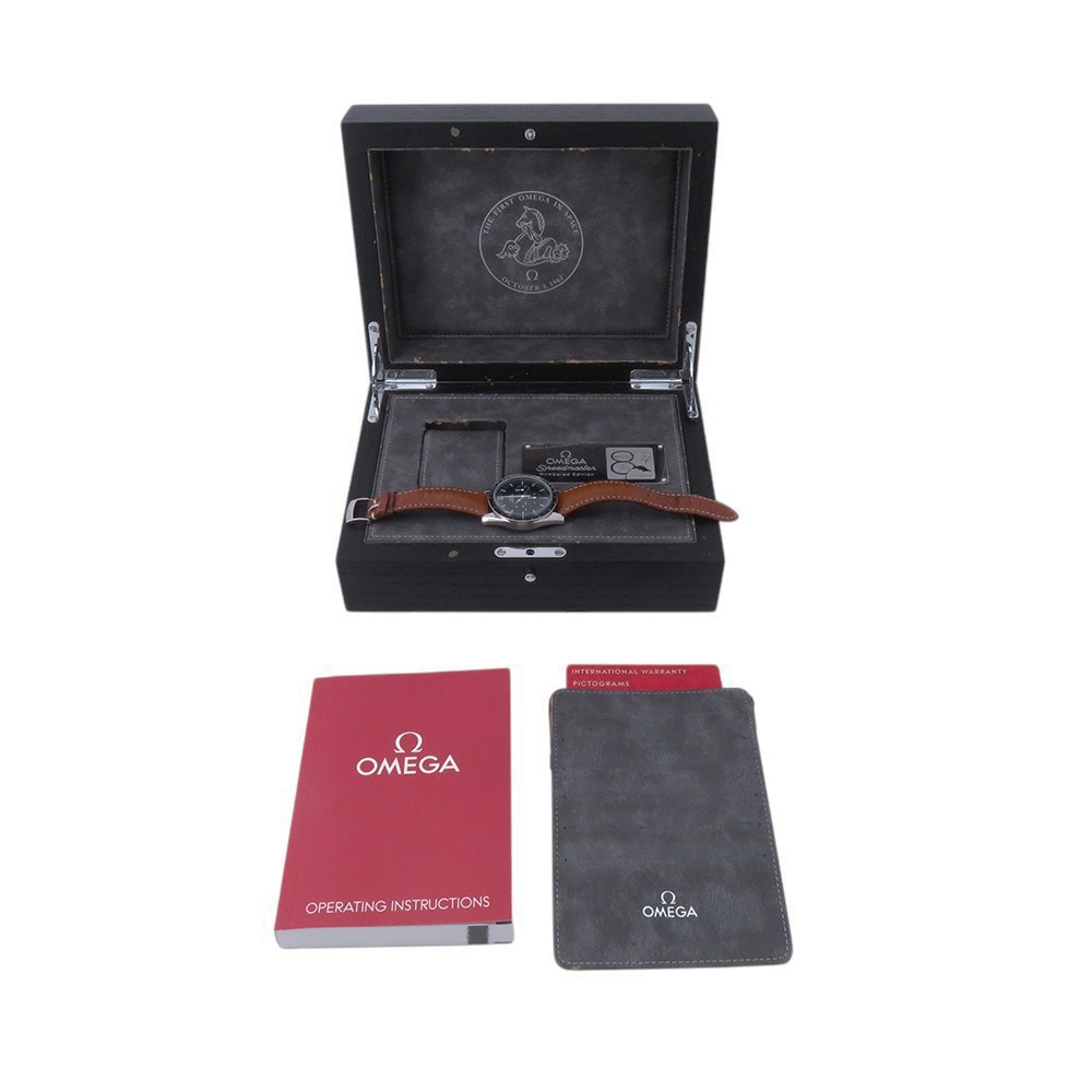 OMEGA Speedmaster Moonwatch FirstOMEGA InSpace 39.7mm Stainless Steel/Leathe…