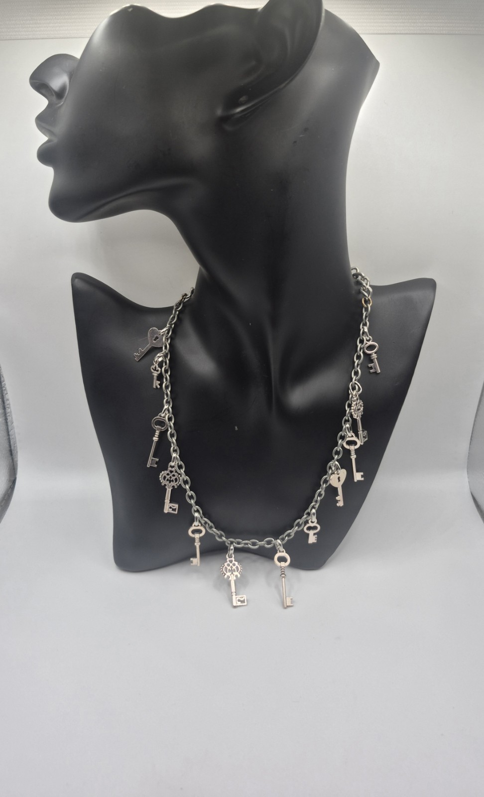 Womens Edgy Punk Emo Goth Key Necklace Unique Jewlery Fashion Accessory Handmade