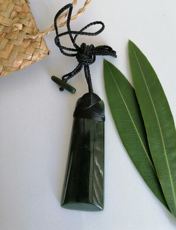 New zealand Jade greenstone Polished Toki Large pendant 85mm x 32mm (Unisex)