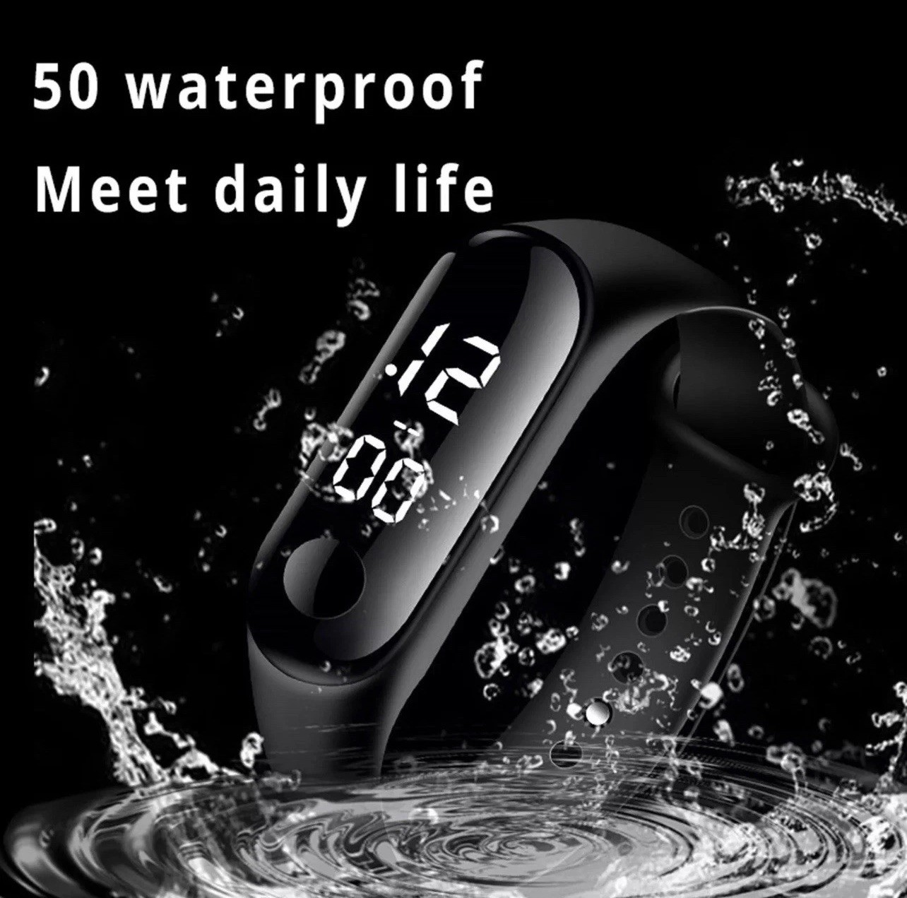 LED Digital Sport Watch Waterproof Wristwatch Men Women Boys Girls Kids Gift UK