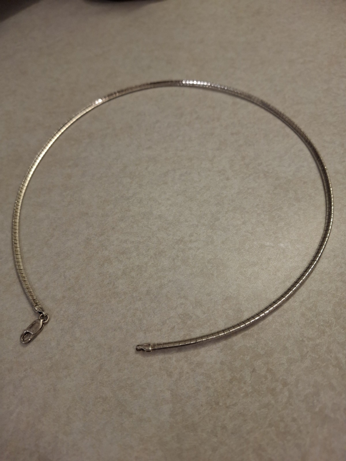 Sterling Silver 17″ Flat Snake Chain Necklace Choker 925 Pre-Owned 16.44g Italy