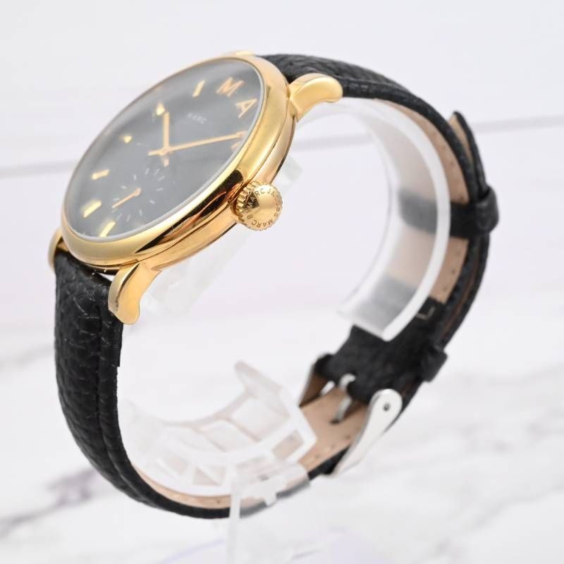 New Belt Replaced MARC BY MARC JACOBS Baker Ladies Watch Gold x Black Dial Small