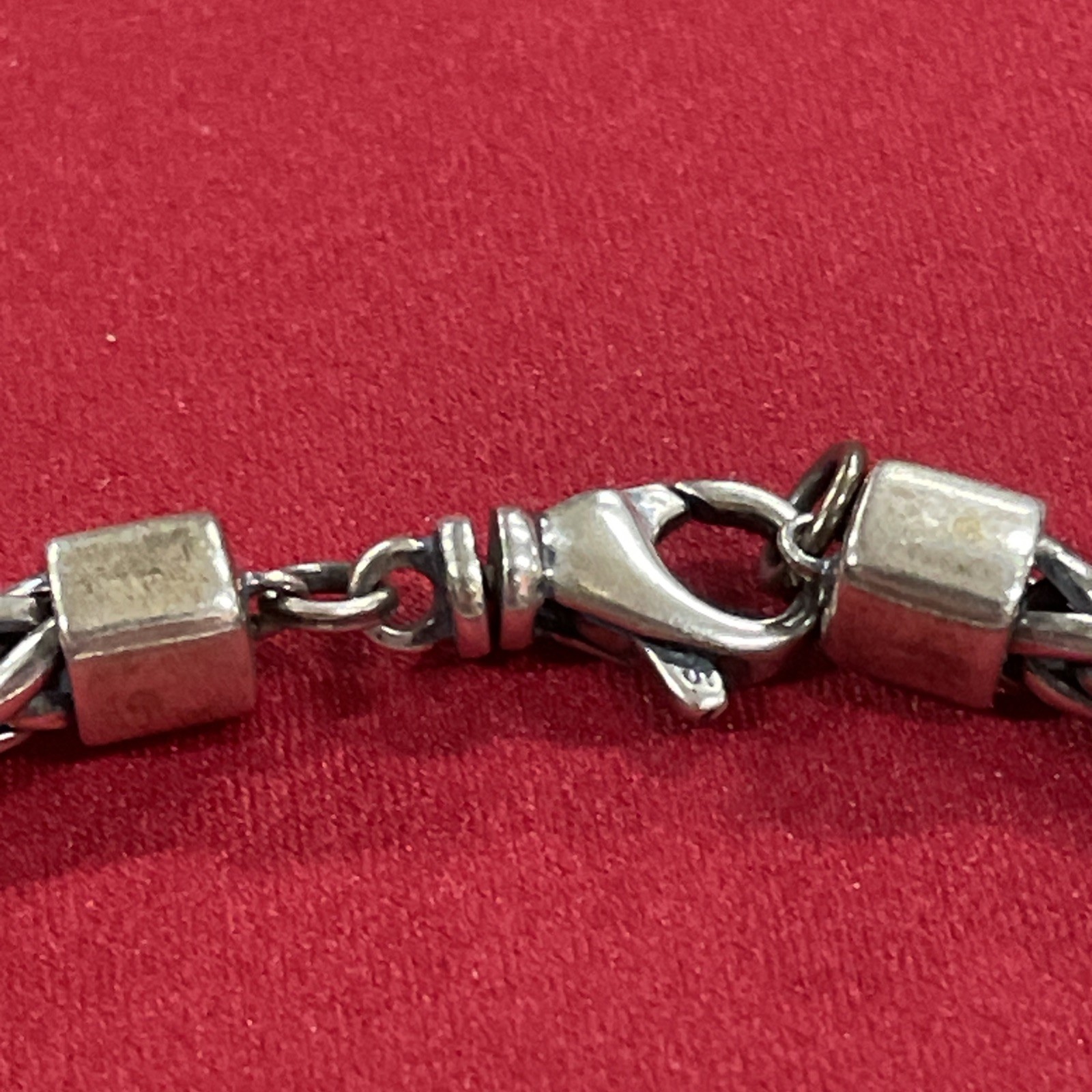 Sterling Silver 925 Israel PZ Paz Creations Carved Bar Chain 6.75 Bracelet