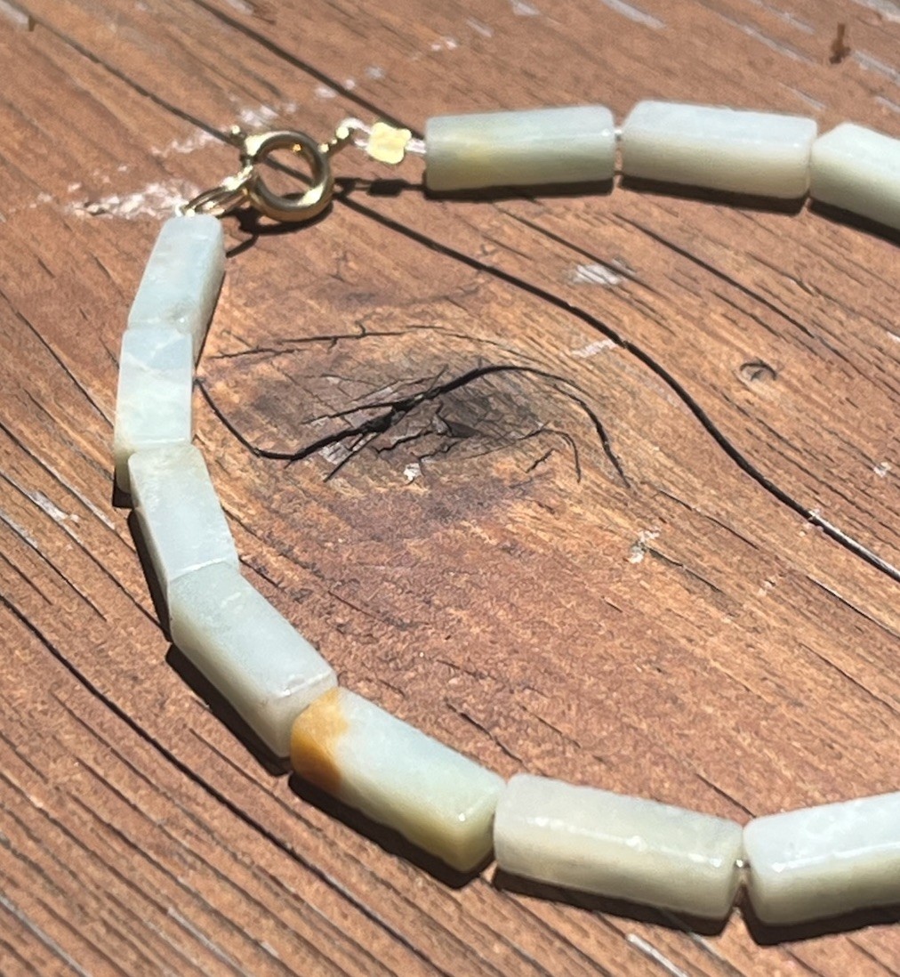 Brazilian Amazonite 8.5” Bracelet / Gold Filled Components / Not enhanced