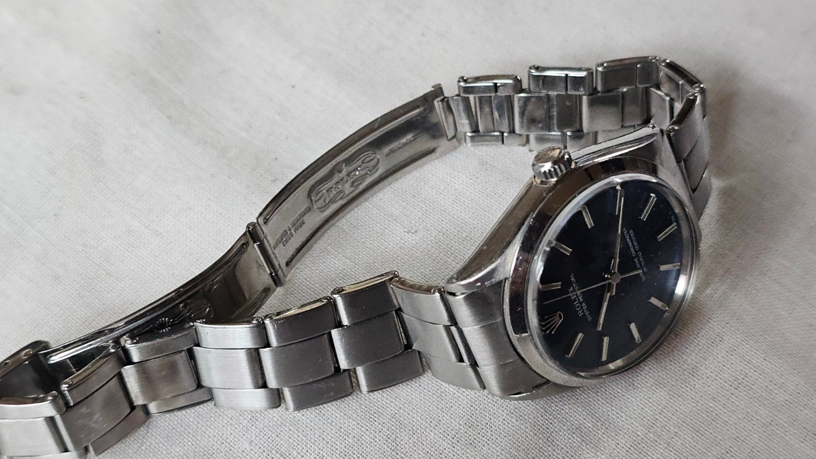 Rolex Oyster Perpetual 1002 Blue Dial Men’s Automatic Watch 1969