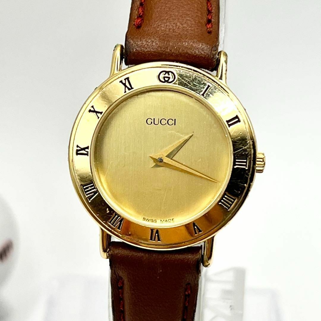 GUCCI 3000.2.L Gold Plated Wristwatch Quartz