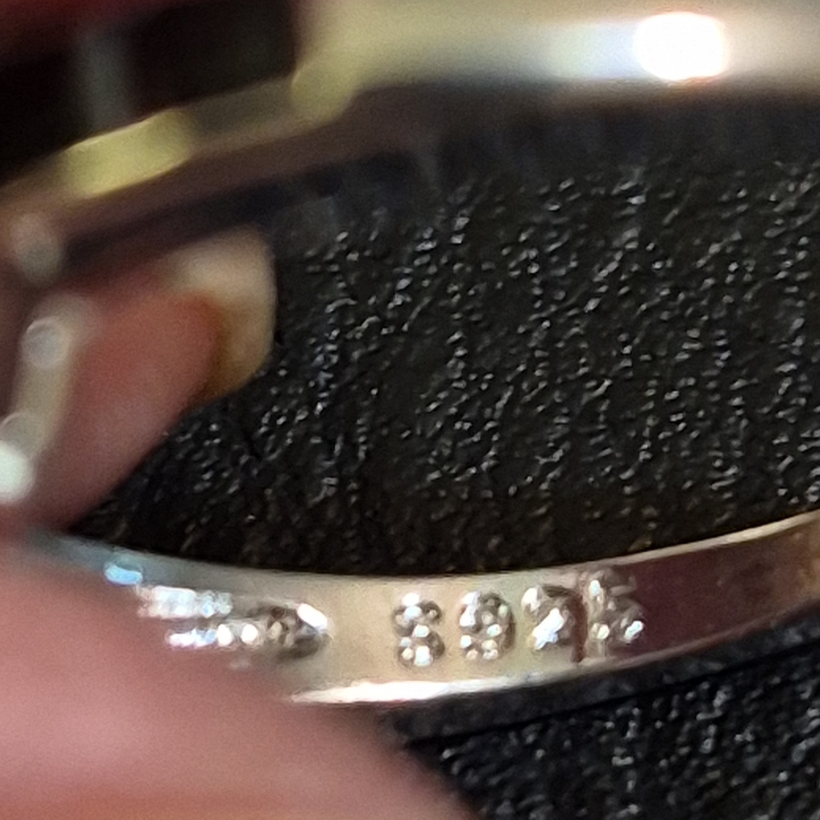 925 Stamped Silver Oval Black Rhinestone Cocktail Ring Size 7,8,9,&10 Avail.