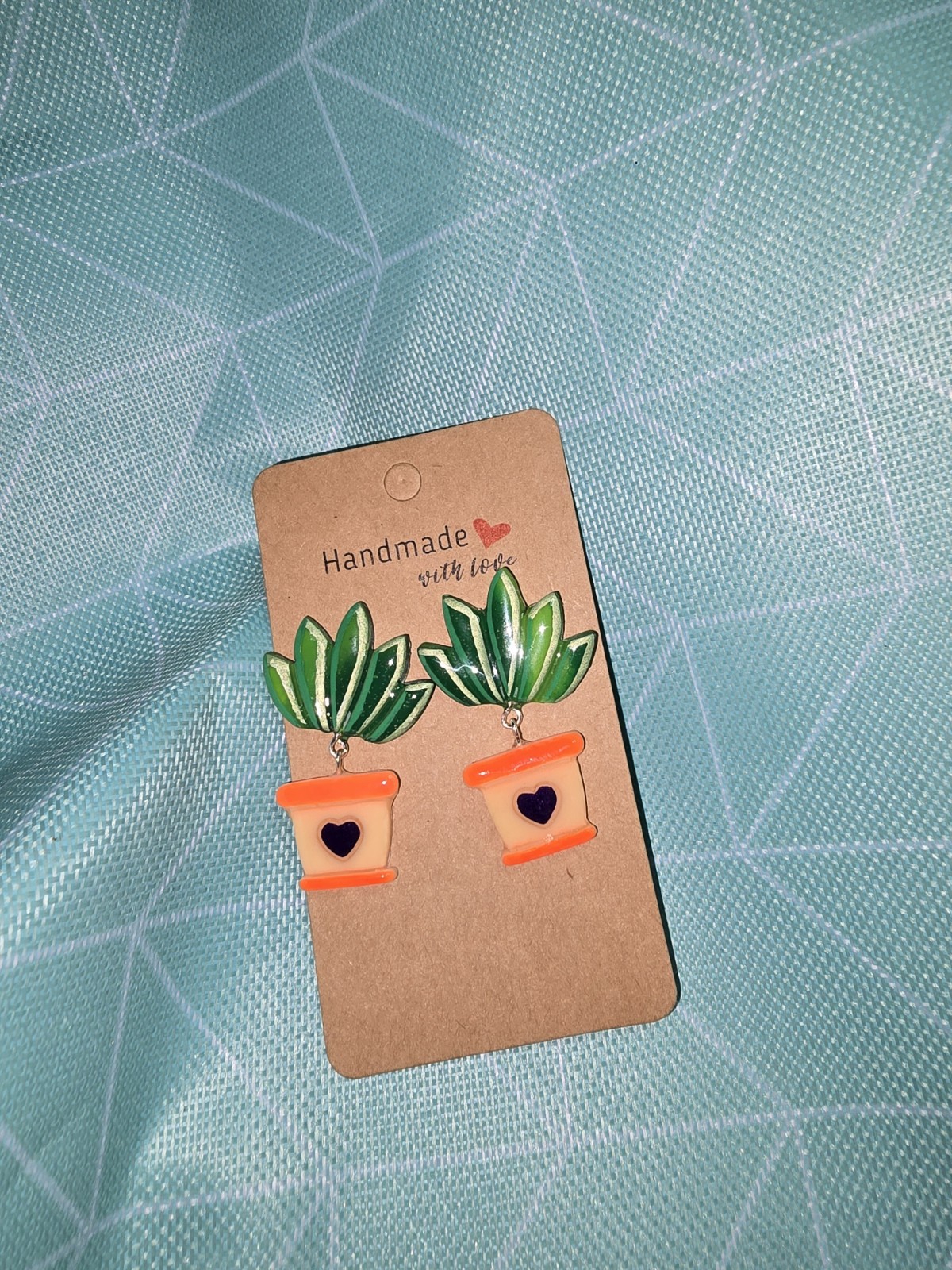 Potted Plant Earring Dangle Studs