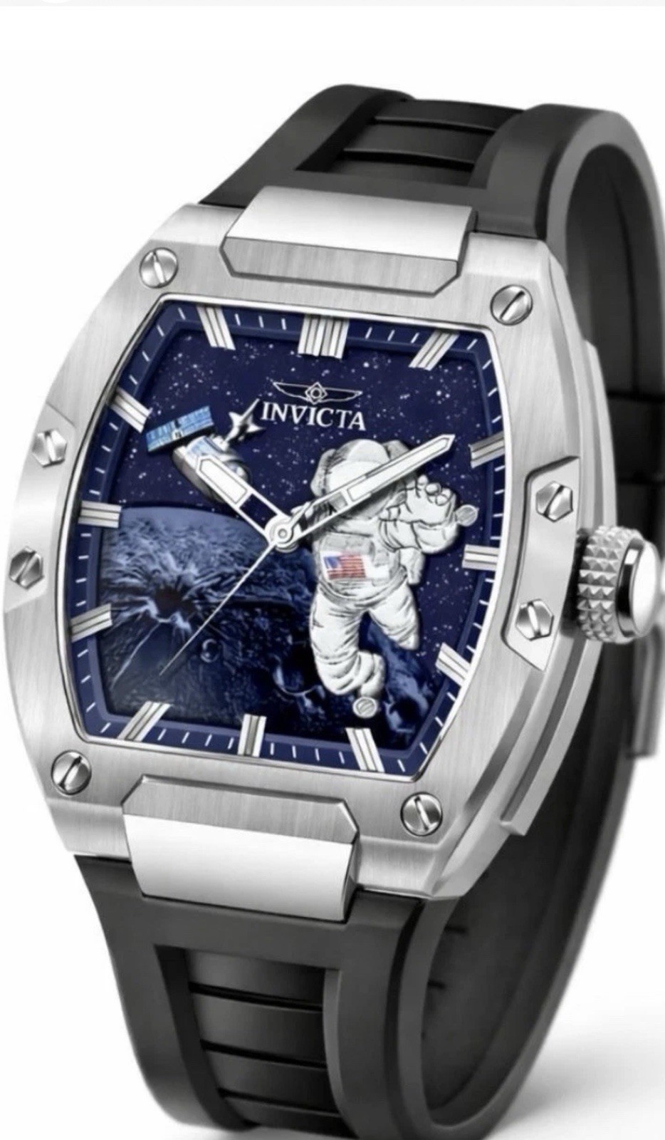 🔥RARE🔥Invicta S1 Rally ARTEMIS II USA 🇺🇸 MOONLANDER EXPEDITION 43mm 50643
