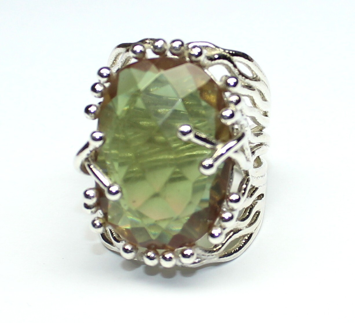 Large Alexandrite Ring, Genuine Color Change Russian Zultanite 925 Silver Ring