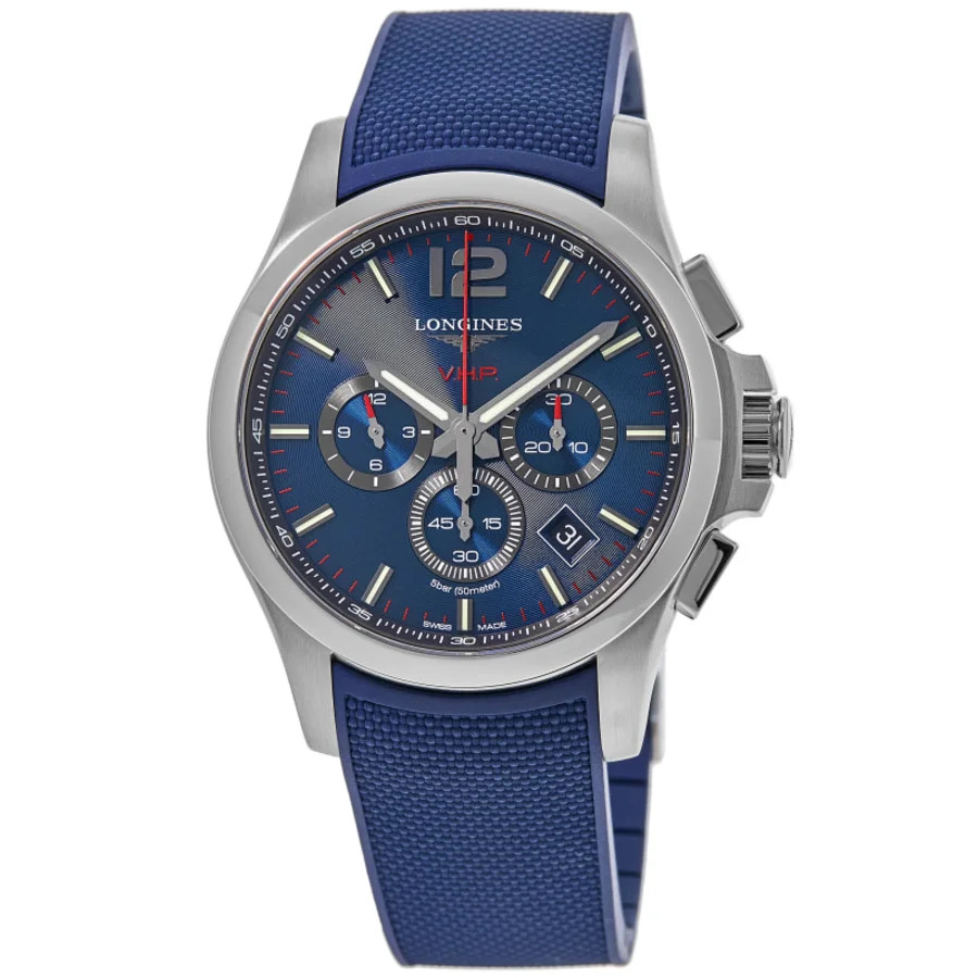 New Longines Conquest V.H.P. Blue Chronograph Dial Men’s Watch L3.727.4.96.9