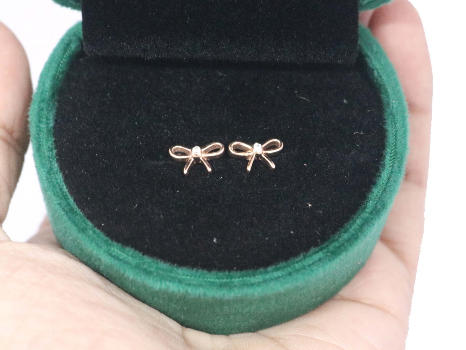 Bow Studs 925 Silver Rose Gold Dainty Bow Minimal Earrings Memorial Gift