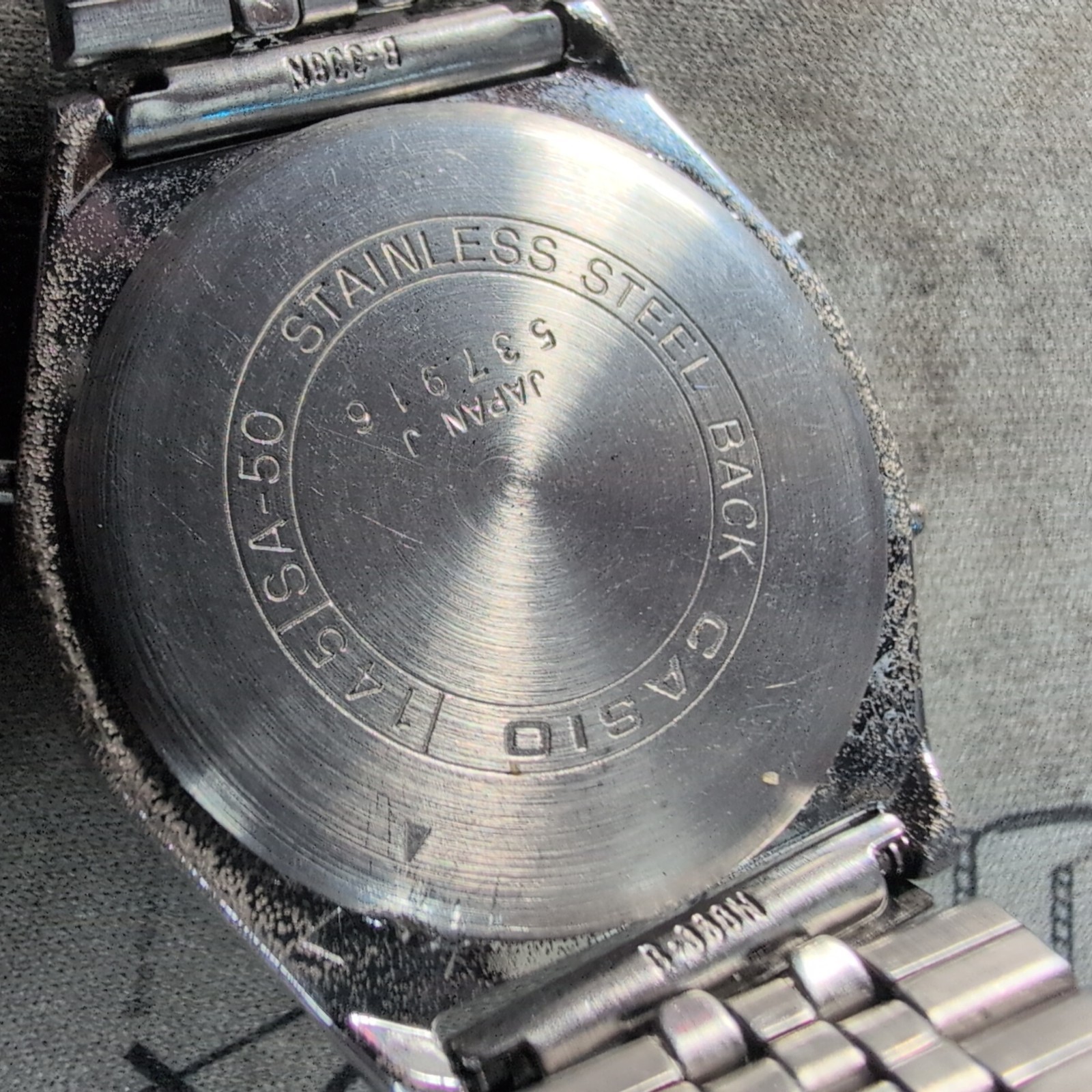 Casio SA-50G Vintage Alarm Chronograph Quartz Slim Watch – Fully Working Used