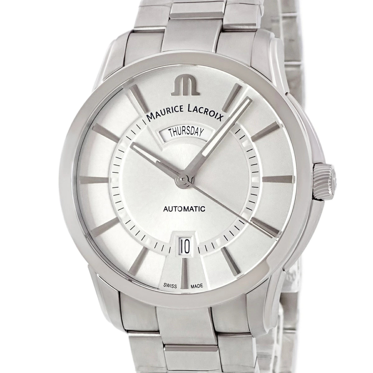 Used Maurice Lacroix Pontus day date PT6358-SS002-130-1 bar Wrist watch Men