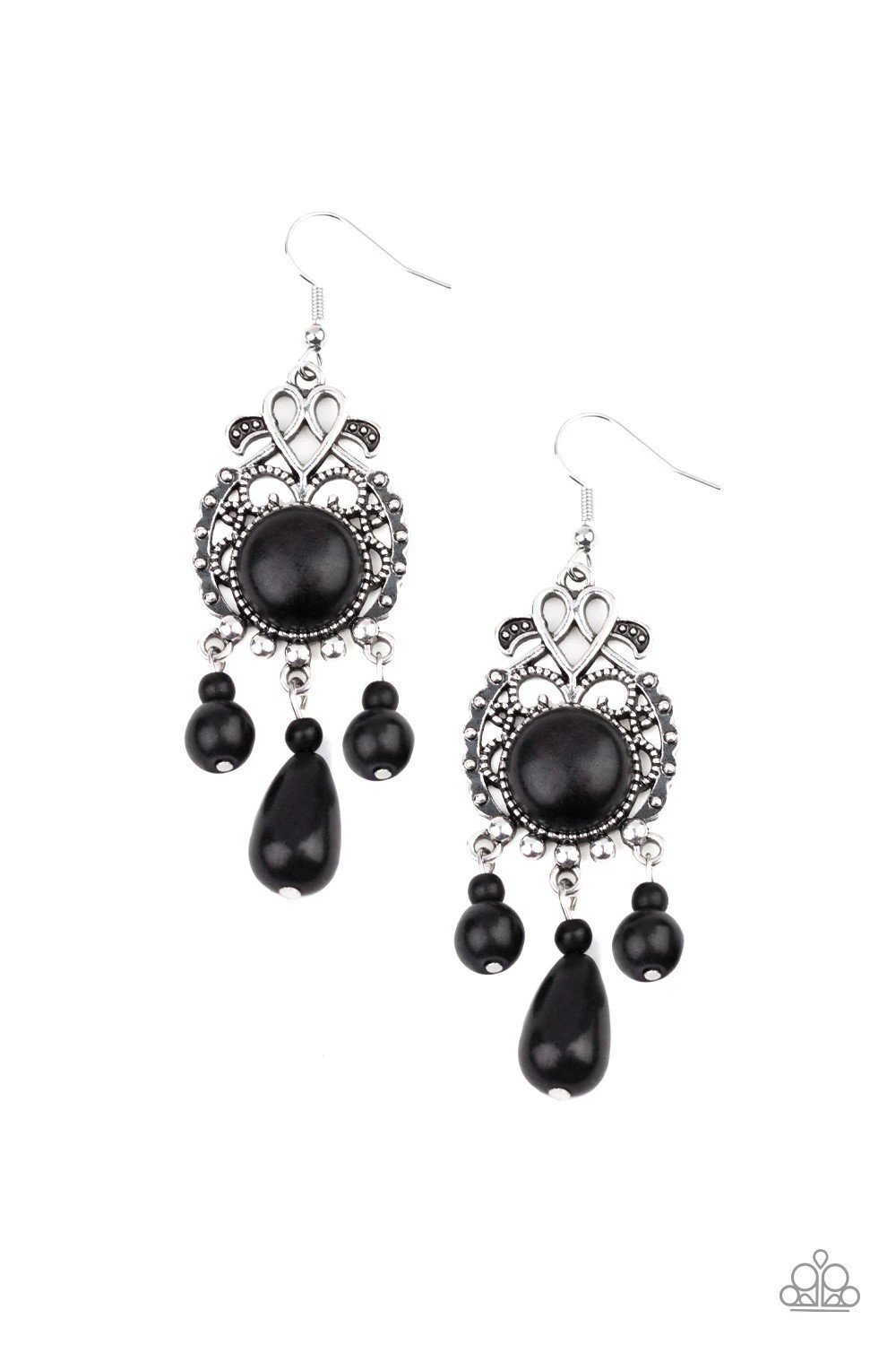 Stone Bliss Black Earrings Paparazzi New