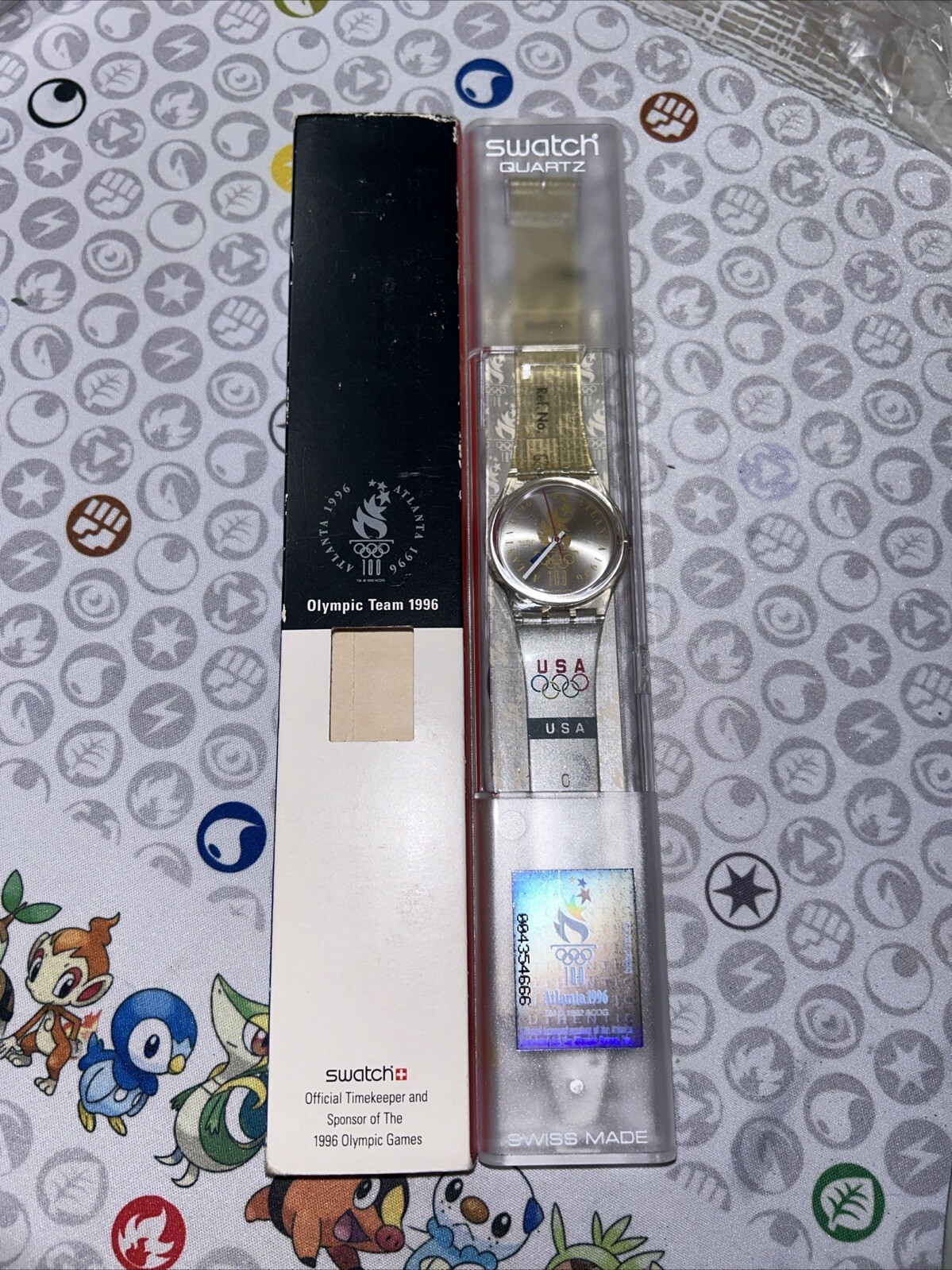BRAND NEW! Vintage Swatch Olympic Team Watch Women Swiss Made Atlanta 1996