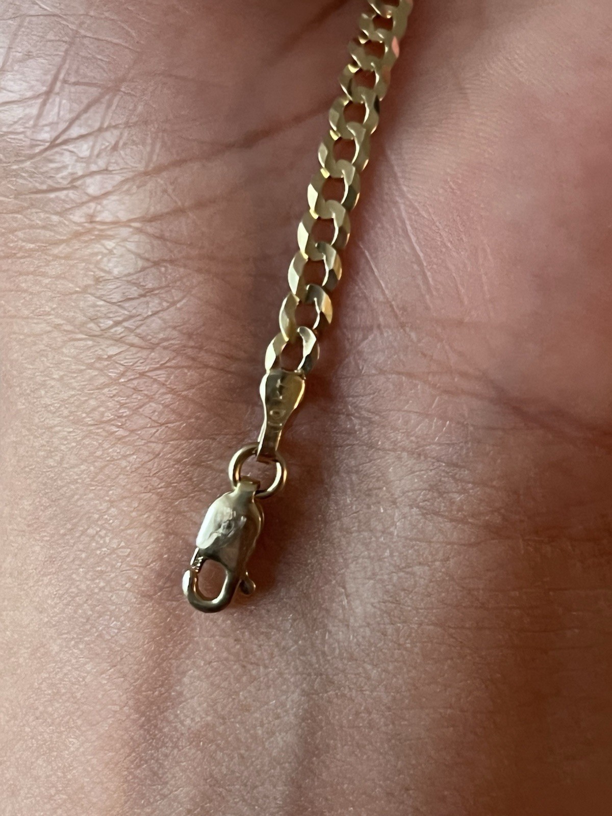 10K Solid Yellow Gold Italy ID Bracelet 7.5” Children’s/Small Wrist Curb Link