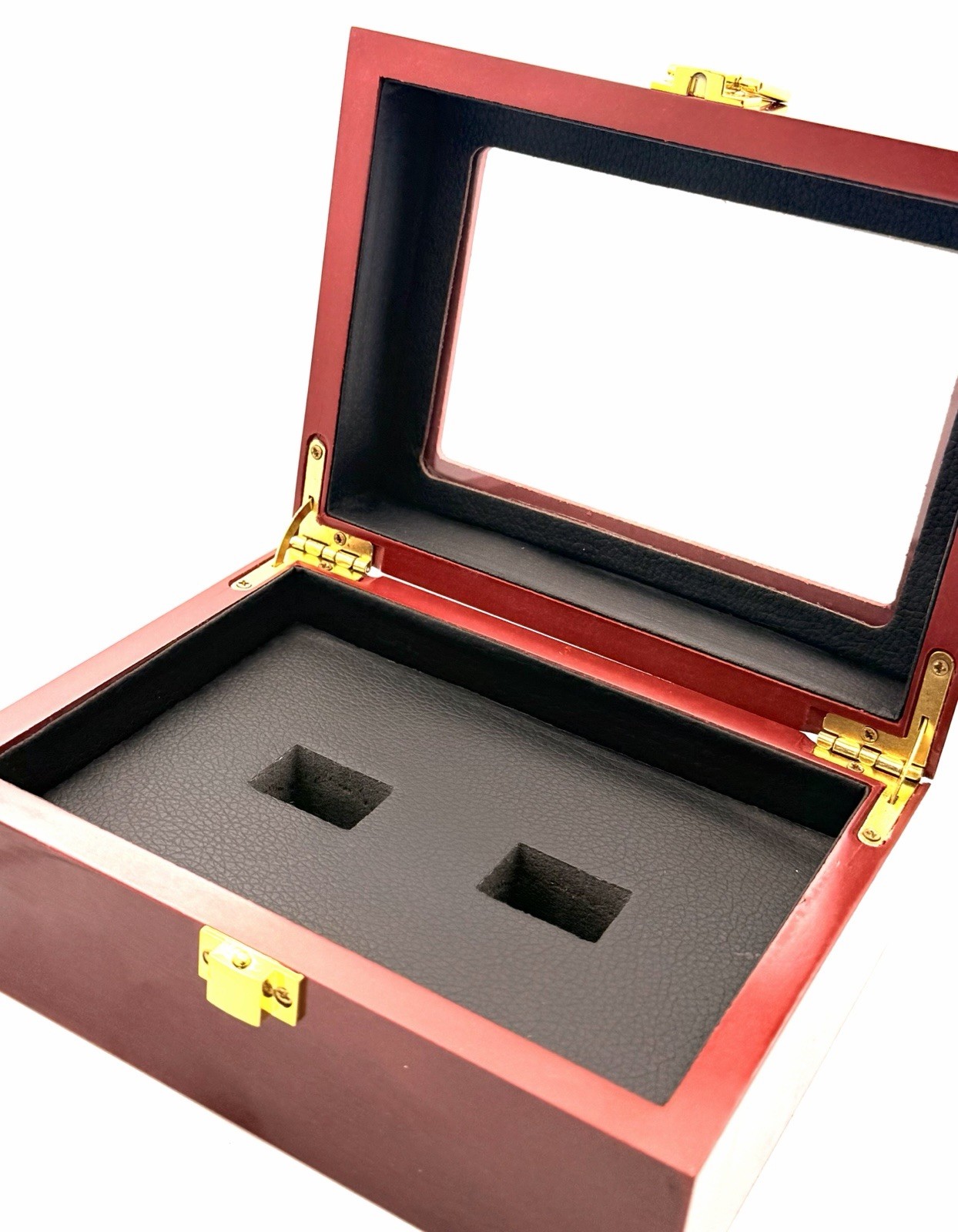 2 Holes Wooden Ring Box