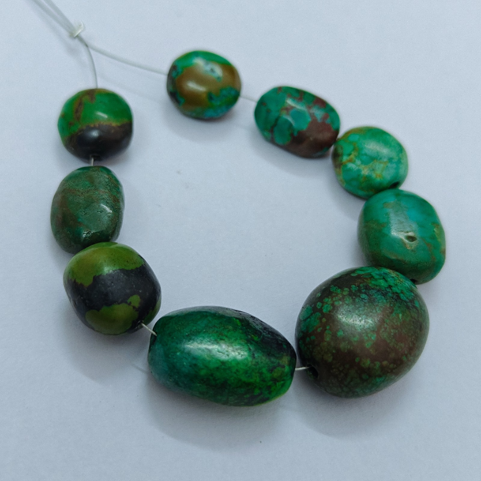 Tibetan Turquoise Oval Beads, Natural Stone Spacer Beads, Jewelry Making Supplie