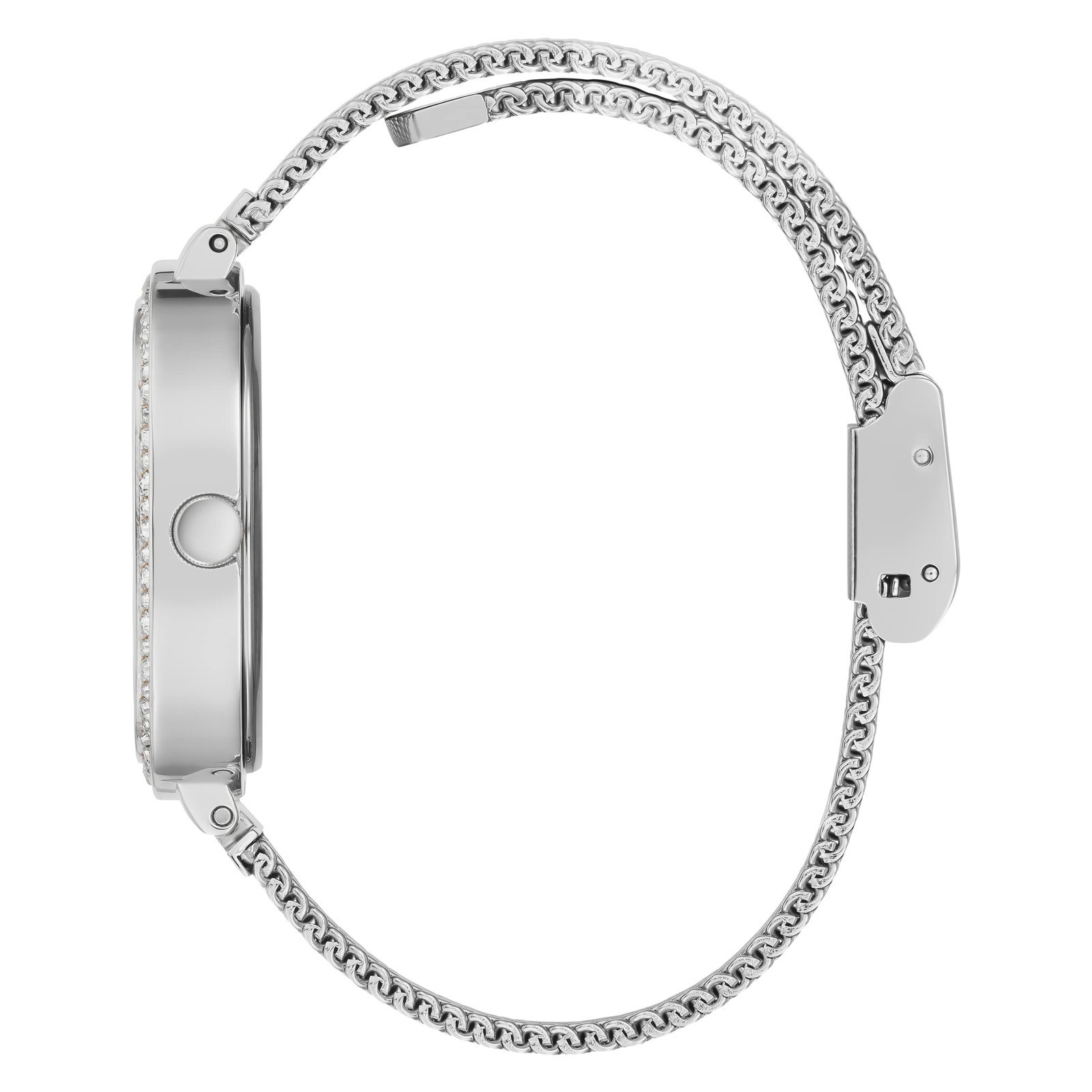 Guess Ladies Tapestry Diamonds Silver Dial Mesh Bracelet Watch – GW0354L1 NEW