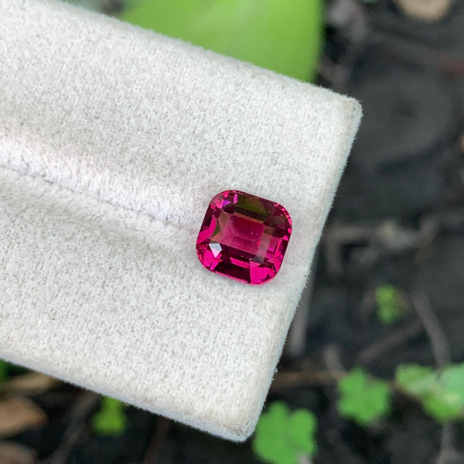 Certified 2.82 Cts Natural Eye SI Clarity Rhodolite Garnet Cushion Cut Tanzania