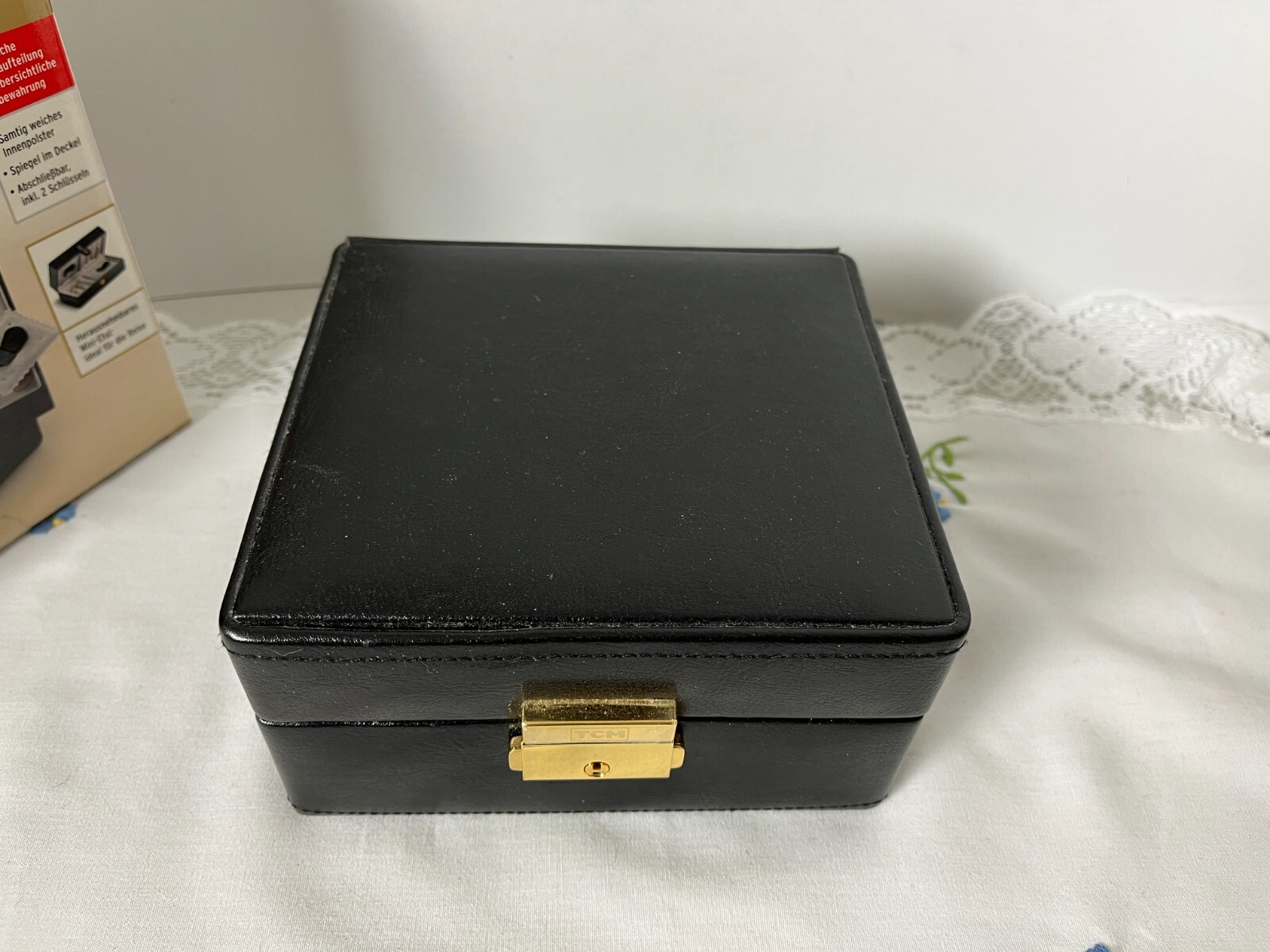 TCM Schmuck-Koffer German Jewelry Box Faux Leather PLUS Travel Box Soft Lined
