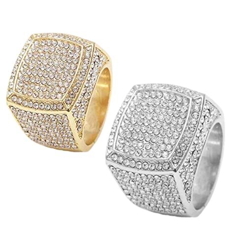 Two Ring Combo Deal – BIG Bling Bling Hip Hop Luxury Oversize Men’s Rin