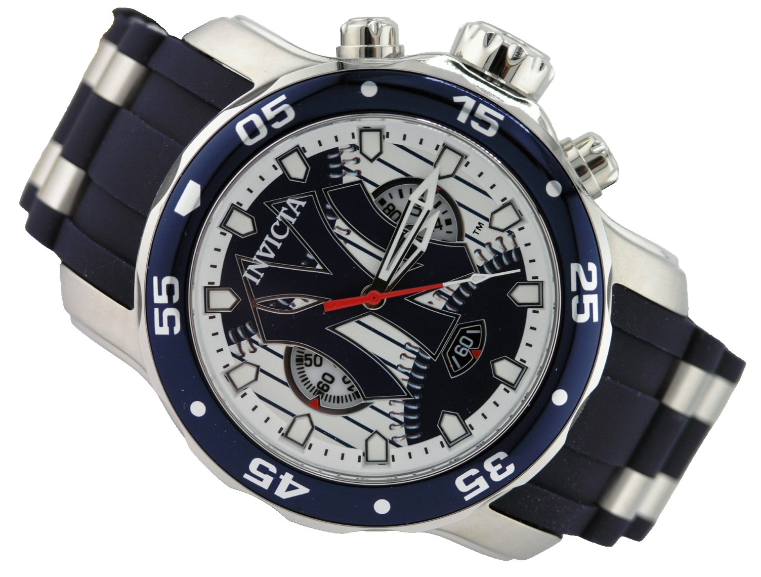 NEW INVICTA 42846 MLB NEW YORK YANKEES NY CHRONOGRAPH WATCH QUARTZ ANALOG 48MM