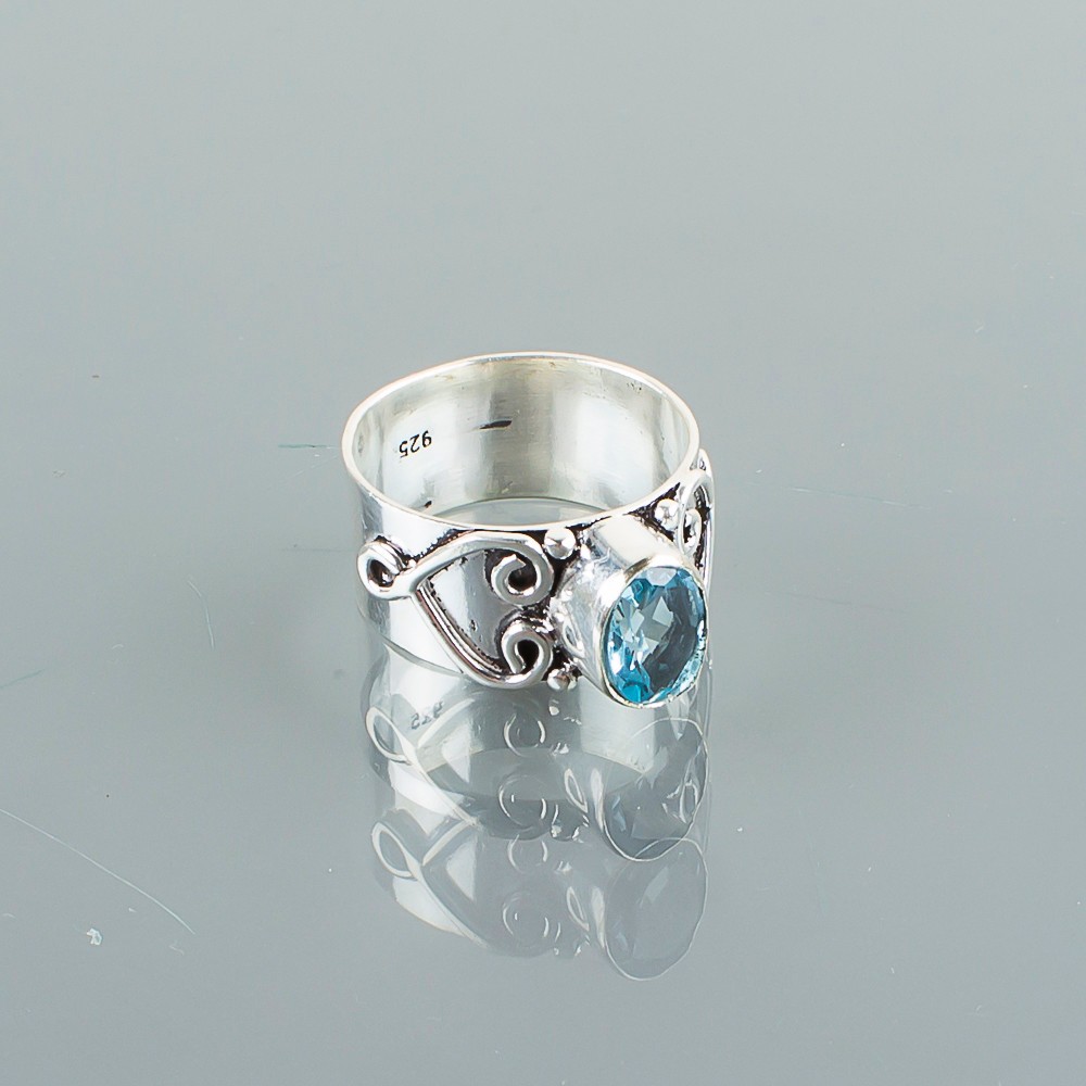 Aquamarine Gemstone 925 Sterling Silver Ring Handmade Jewelry Ring For Gift