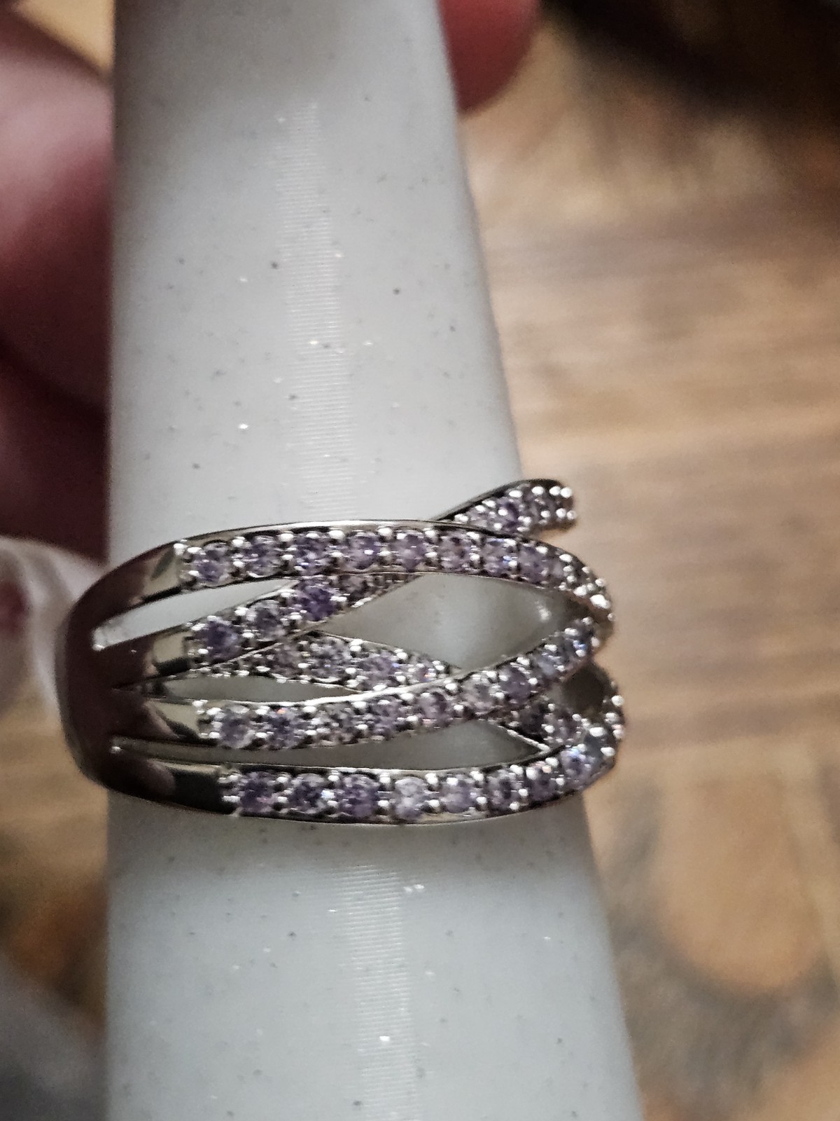 Bomb Party Ring Sz 11 Chance Of A Lifetime Lavander Topaz Cz Rhodium Plating…