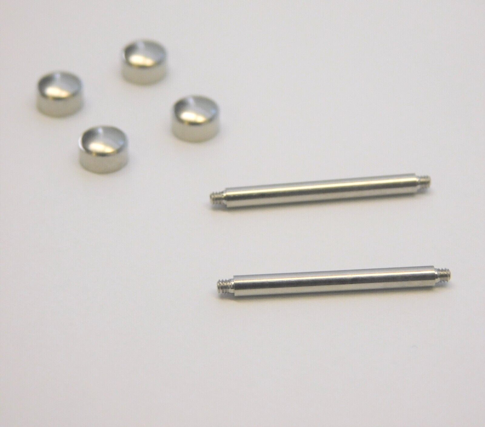 Nickel plated bar and screw T-bar for watch bands diam. 1.60mm 15 to 19mm Swiss