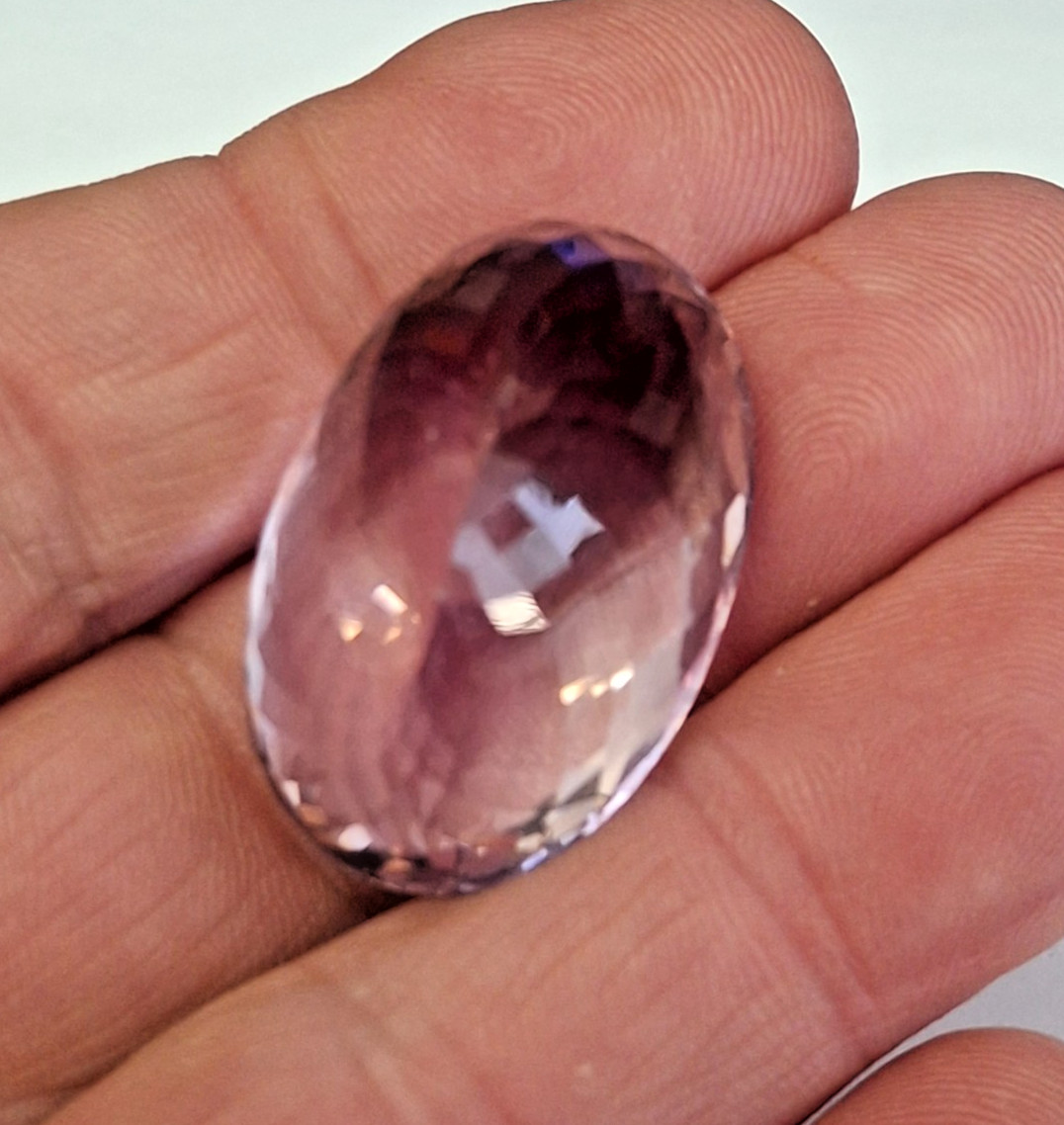 Large 84 carat Rose Cut Amethyst with a blur of facets plus GLI Certificate