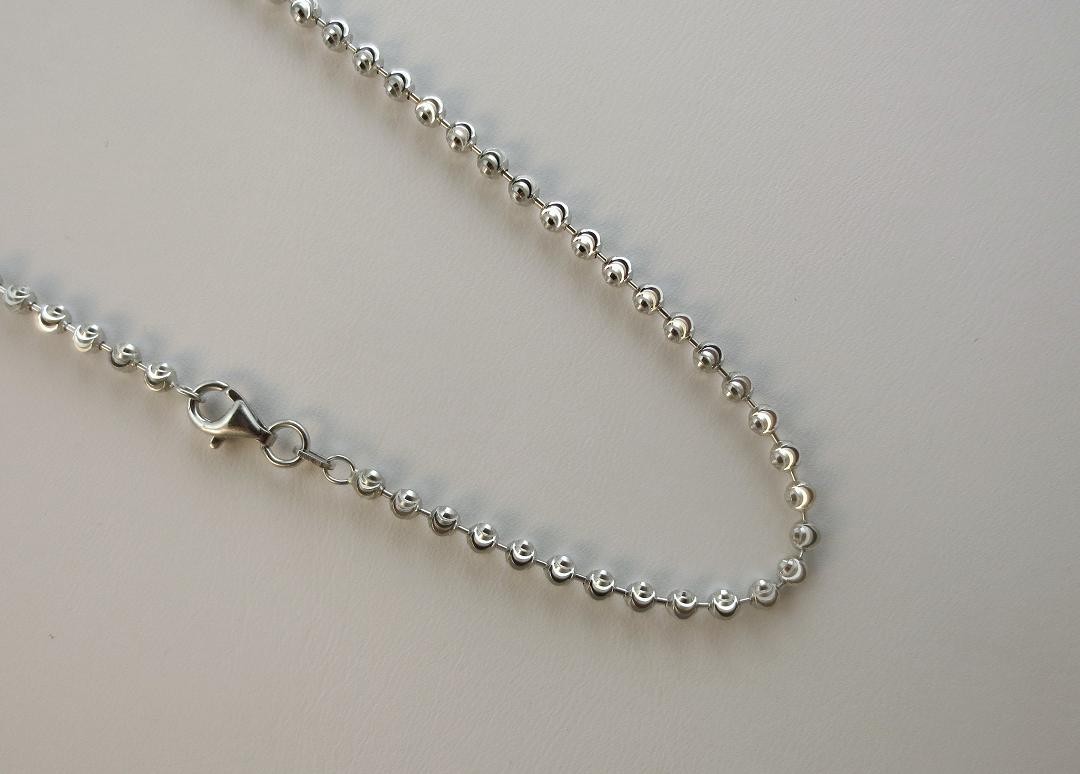 Moon-Cut Chain, New .925 Sterling Silver Chain. Rhodium Finished. 16 to 36 inch