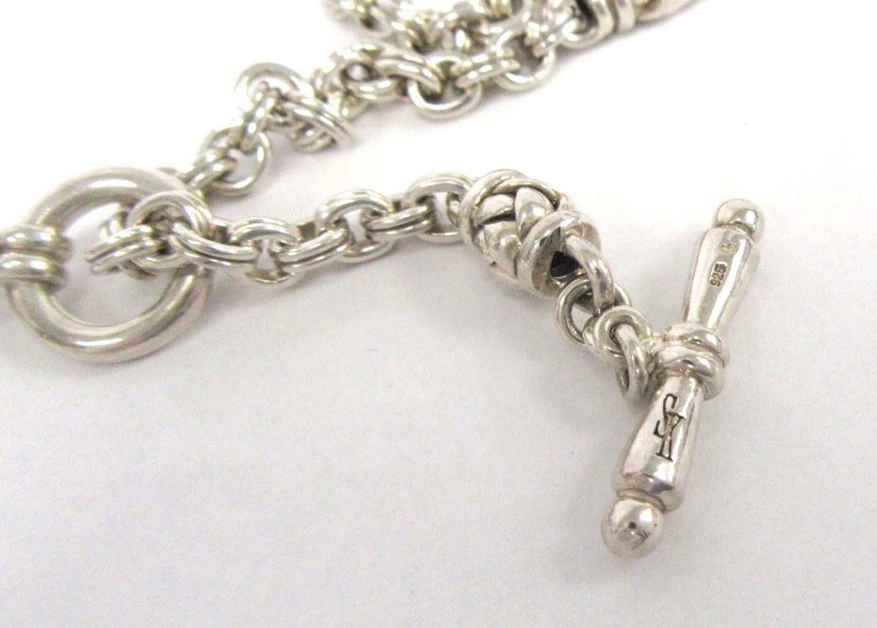 18″ Scott Kay Signed Sterling Silver Diamond Pendant Necklace