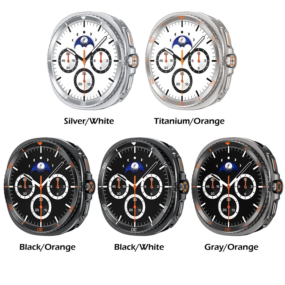 Hard Metal Watch Case Rugged Frame Bumper for Samsung Galaxy Watch 8 40mm 44mm