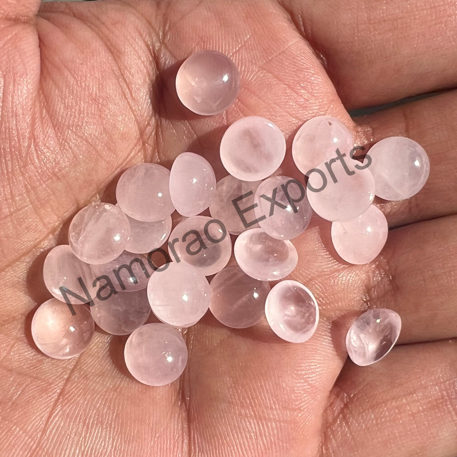Natural Rose Quartz Round 4 mm to 20 mm Cabochon Loose Gemstone Lot