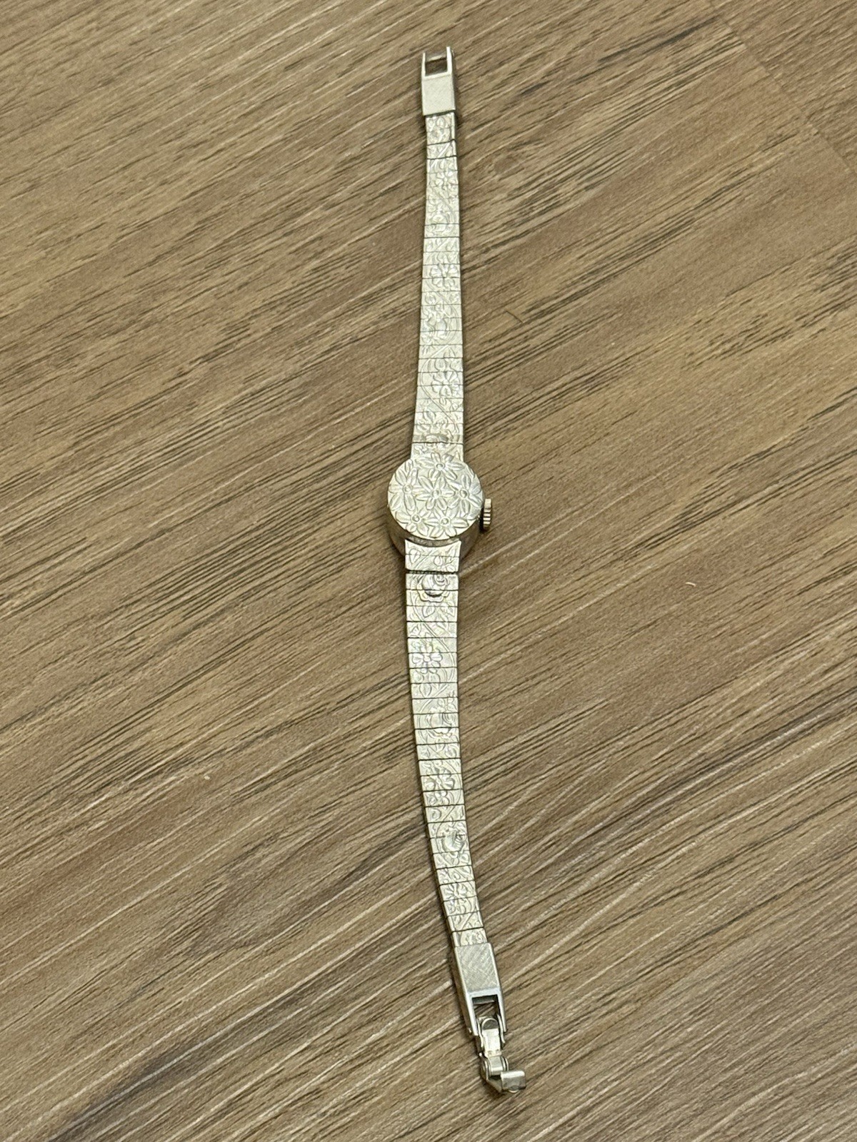 Vintage Rubis 17J Swiss Incabloc Hidden Dial Watch 10K GF Bracelet Untested
