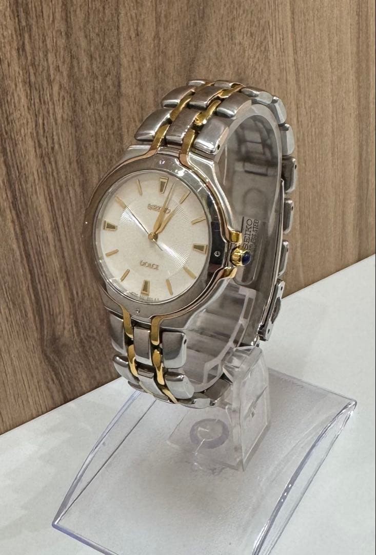 SEIKO DOLCE 8J41-6150 Quartz Unisex Watch Silver Gold Two Tone 17cm 6.69in