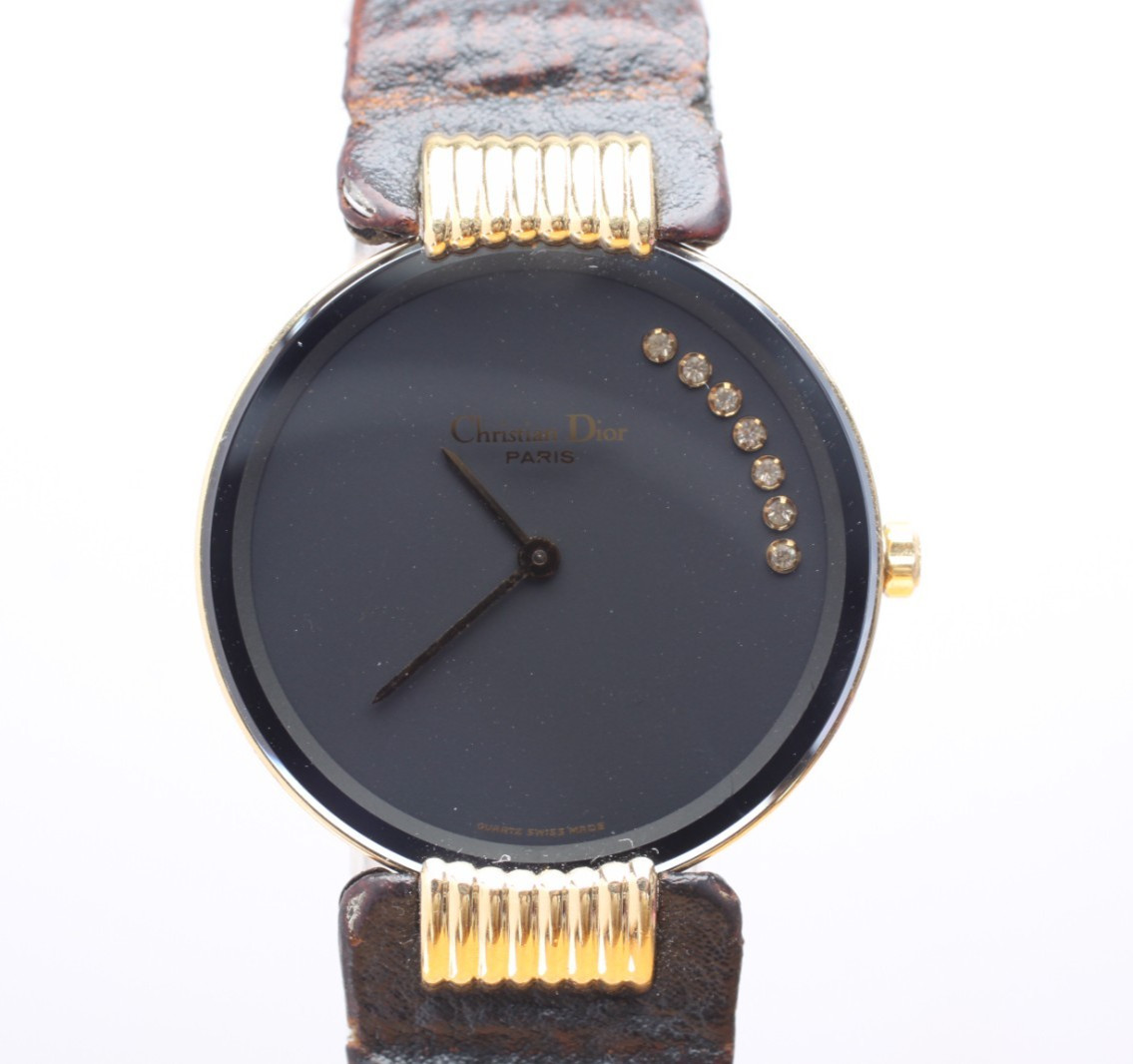 [EXC+5] Vintage Christian Dior Bagheera 46 153-4 Black Dial Women’s Quartz Watch