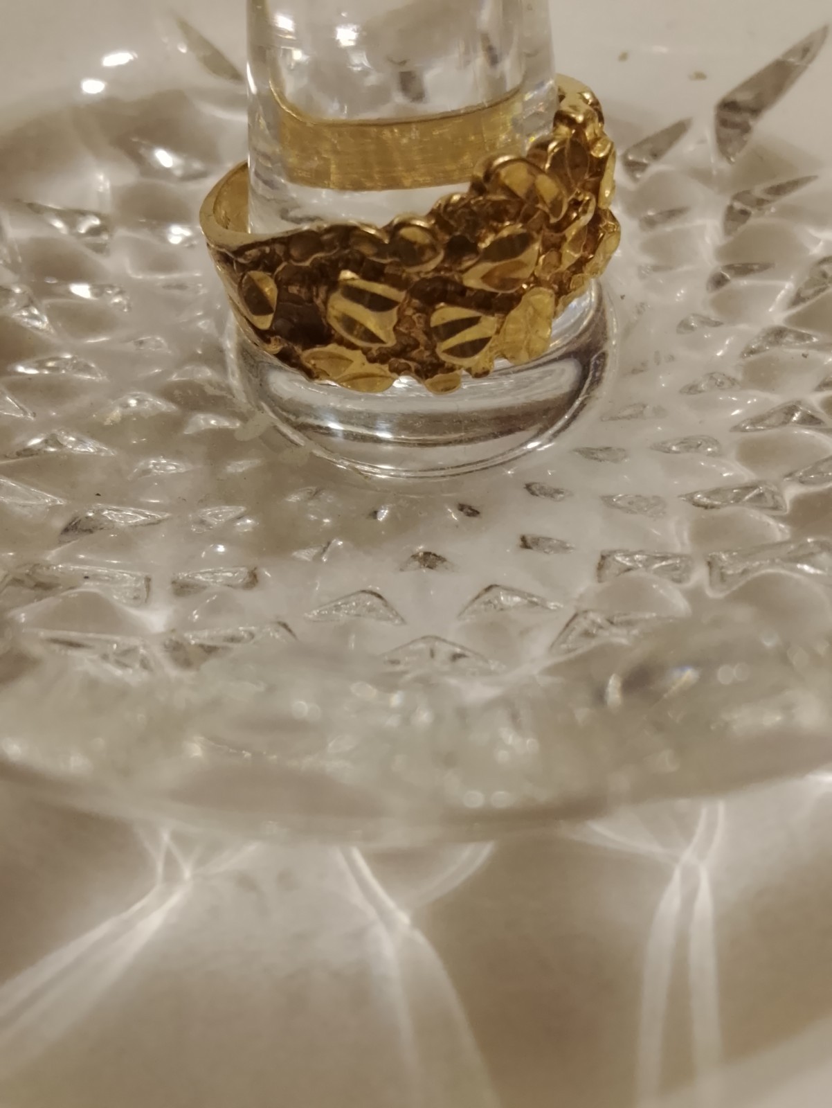 10k gold nugget ring vintage