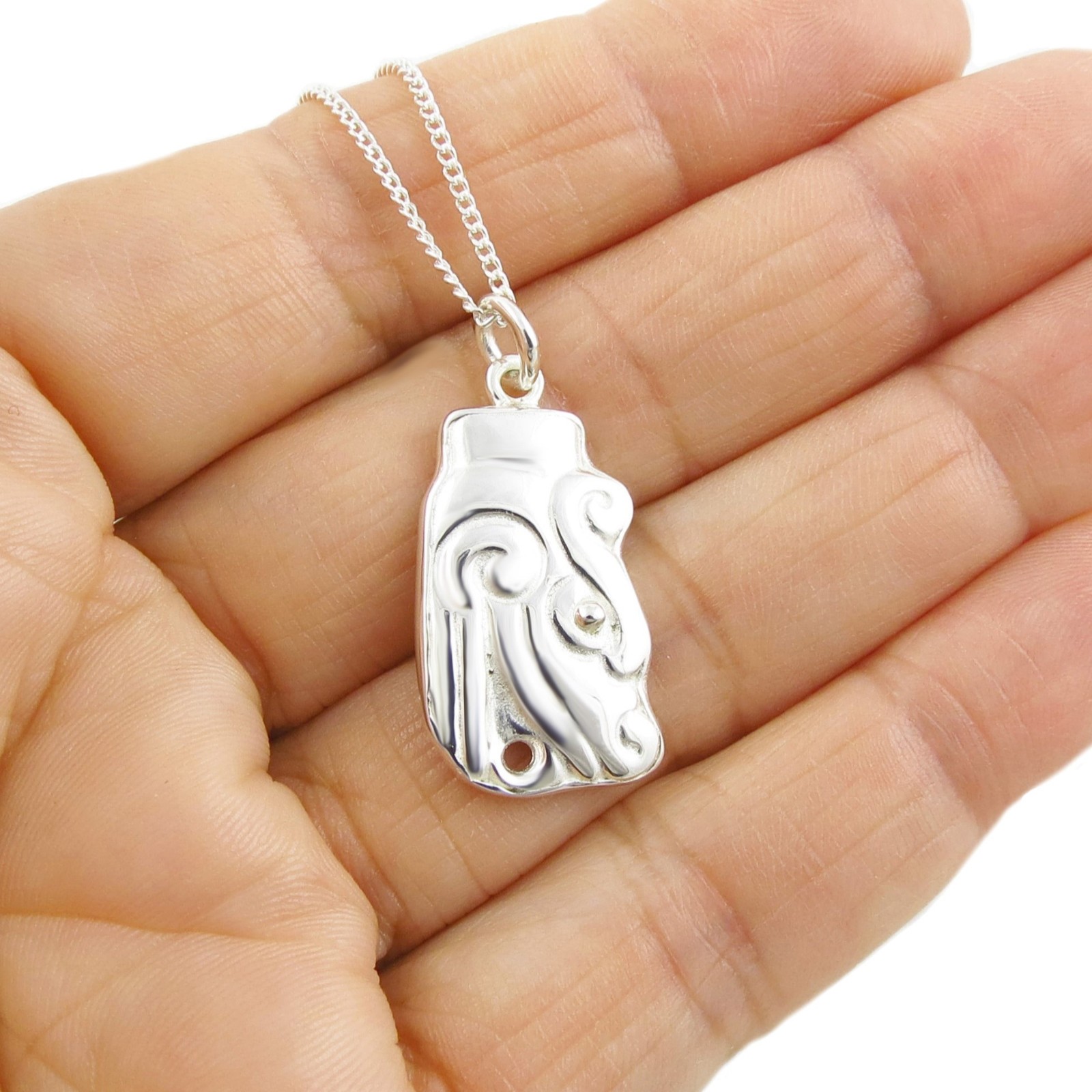 Plumed Serpent Necklace 925 Sterling Silver Mexican Quetzalcoatl Snake Necklet