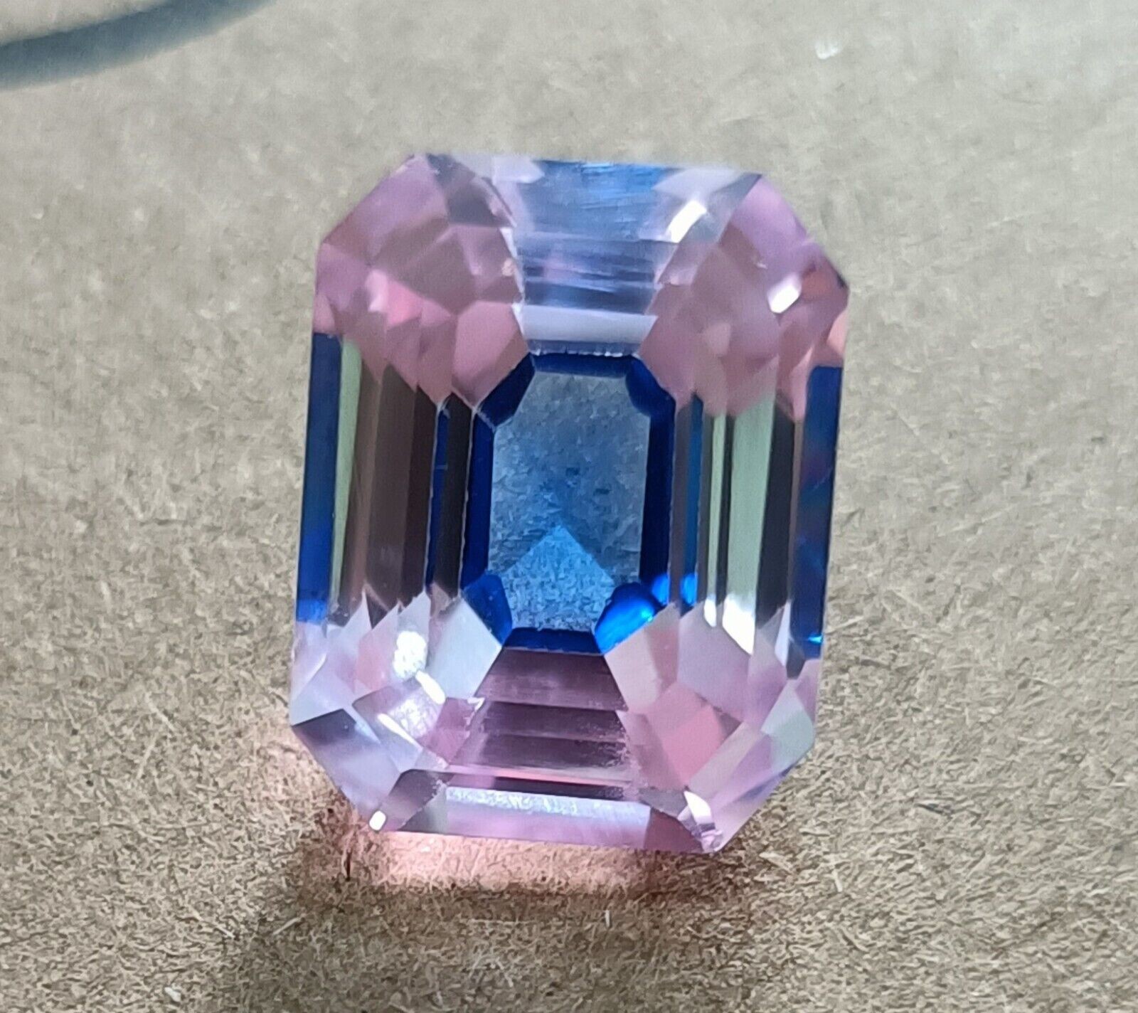 10.70Ct Natural Bi-Color Pitambari Sapphire Emerald Cut Loose Gemstone Certified